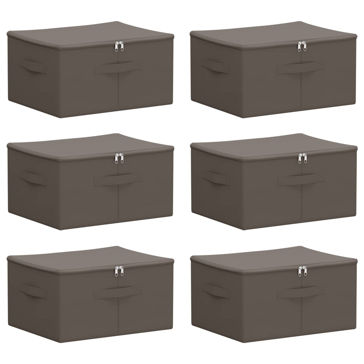 Saugojimo dėžė 6 pcs Pilka 43 x 34 x 23 cm Neaustinis audinys