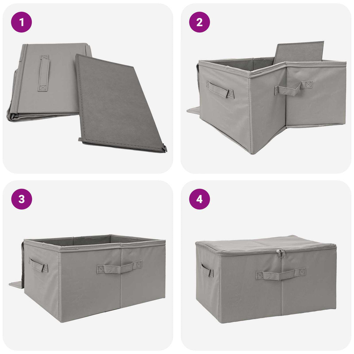 Saugojimo dėžė 6 pcs Pilka 43 x 34 x 23 cm Neaustinis audinys