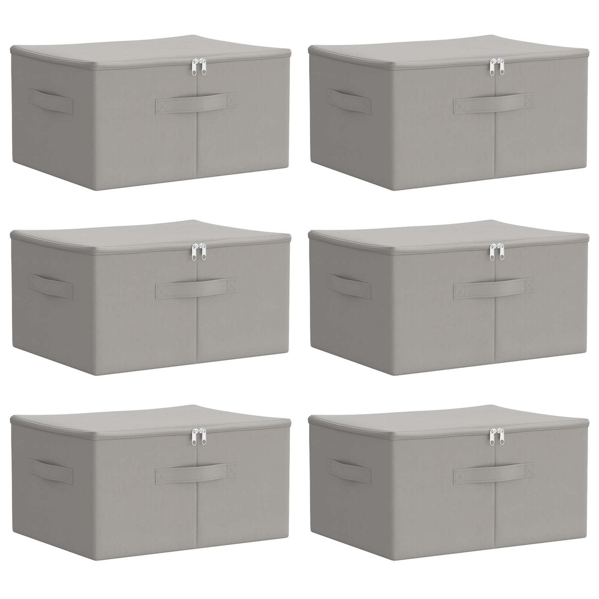 Saugojimo dėžė 6 pcs Pilka 50 x 30 x 25 cm Neaustinis audinys