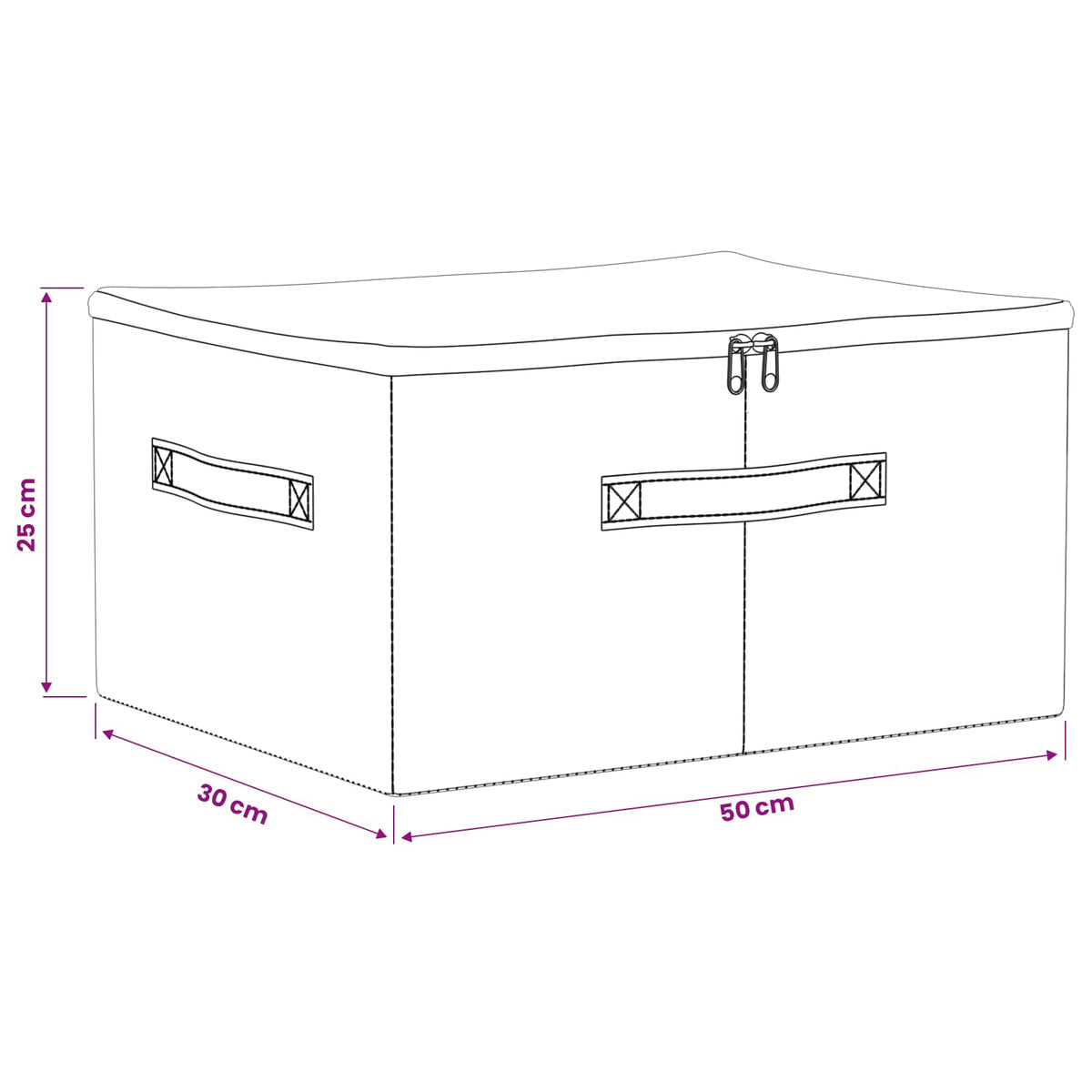 Saugojimo dėžė 6 pcs Pilka 50 x 30 x 25 cm Neaustinis audinys