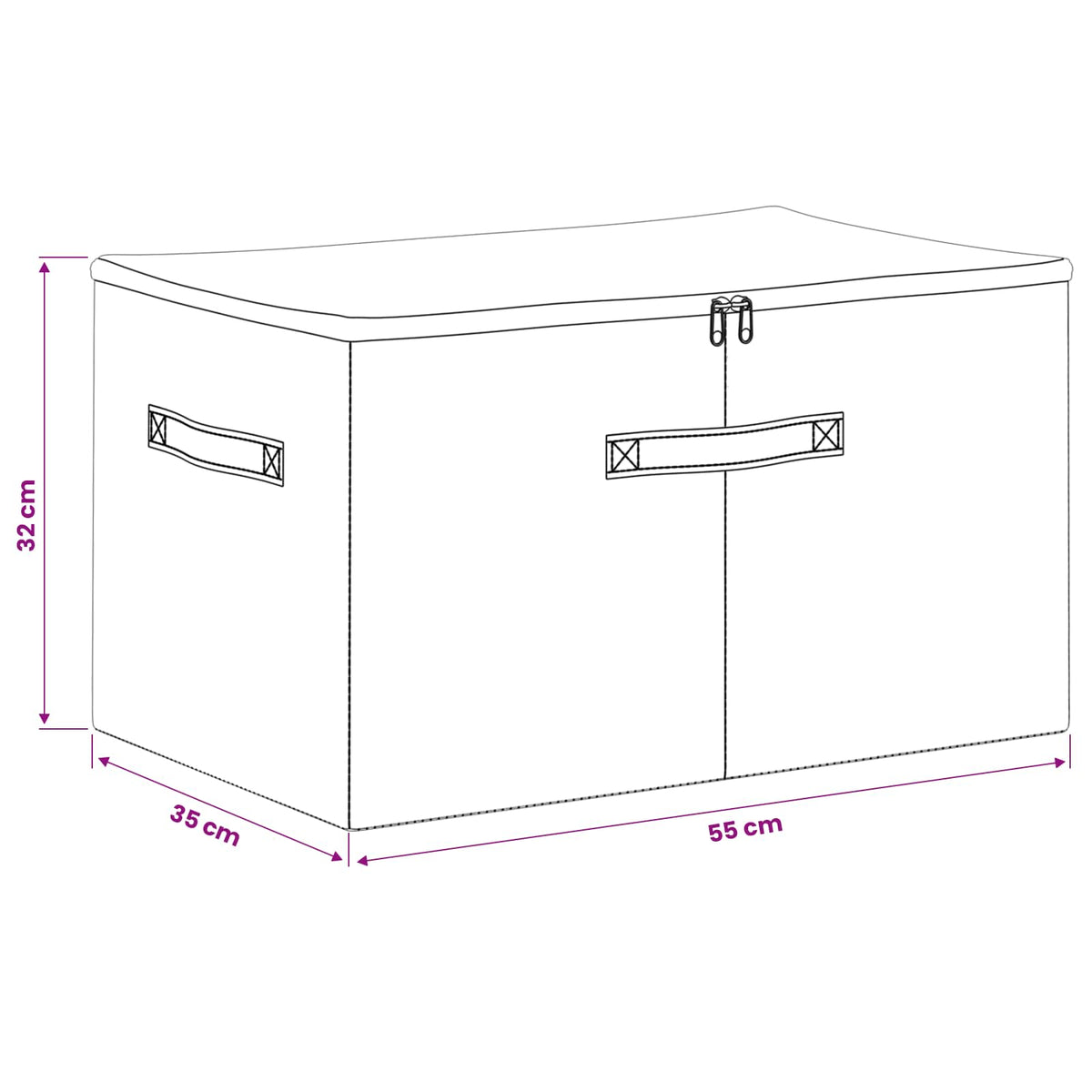 Saugojimo dėžė 6 pcs Antracito 55 x 35 x 32 cm