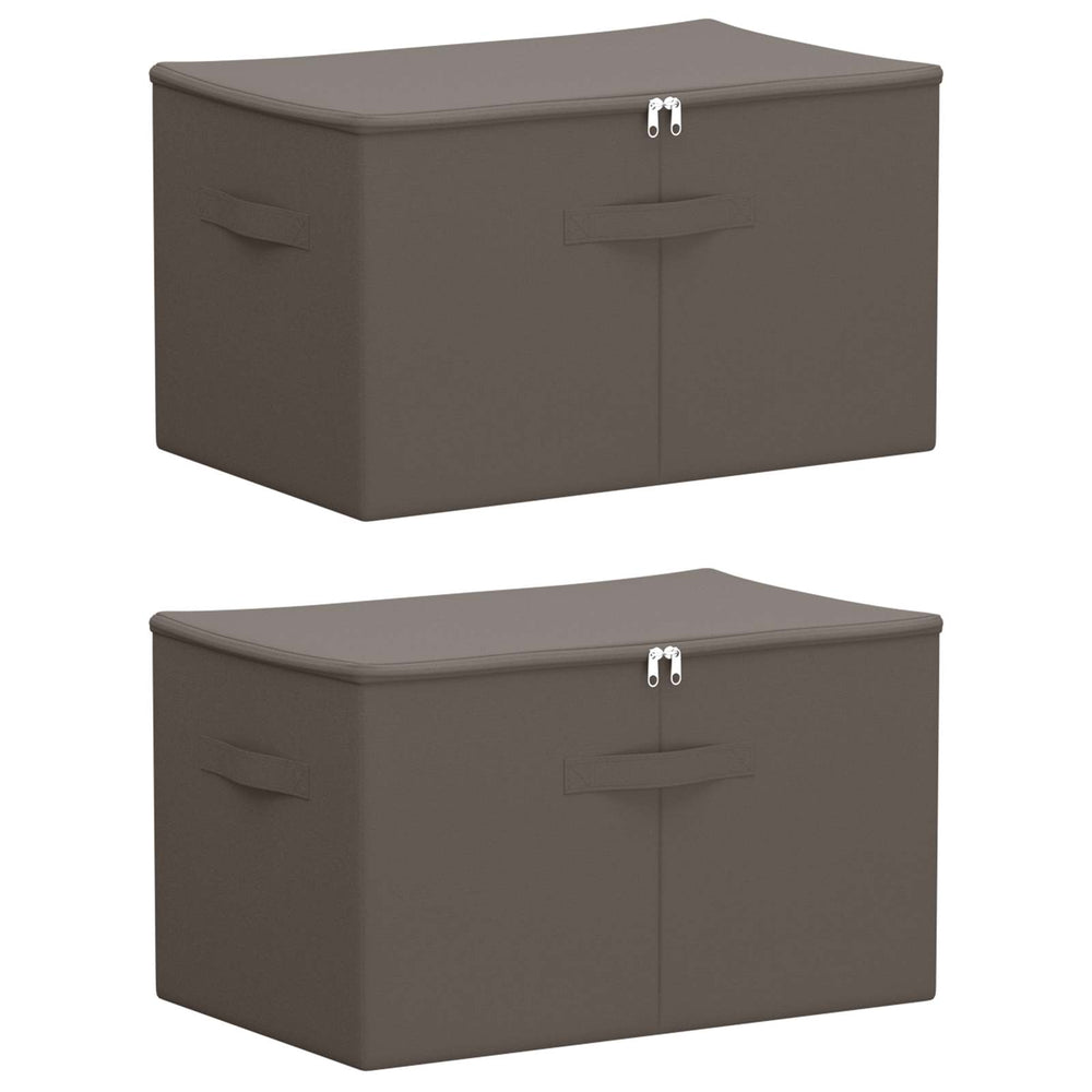 Saugojimo dėžė 2 pcs Pilka 60 x 43 x 35 cm Neaustinis audinys