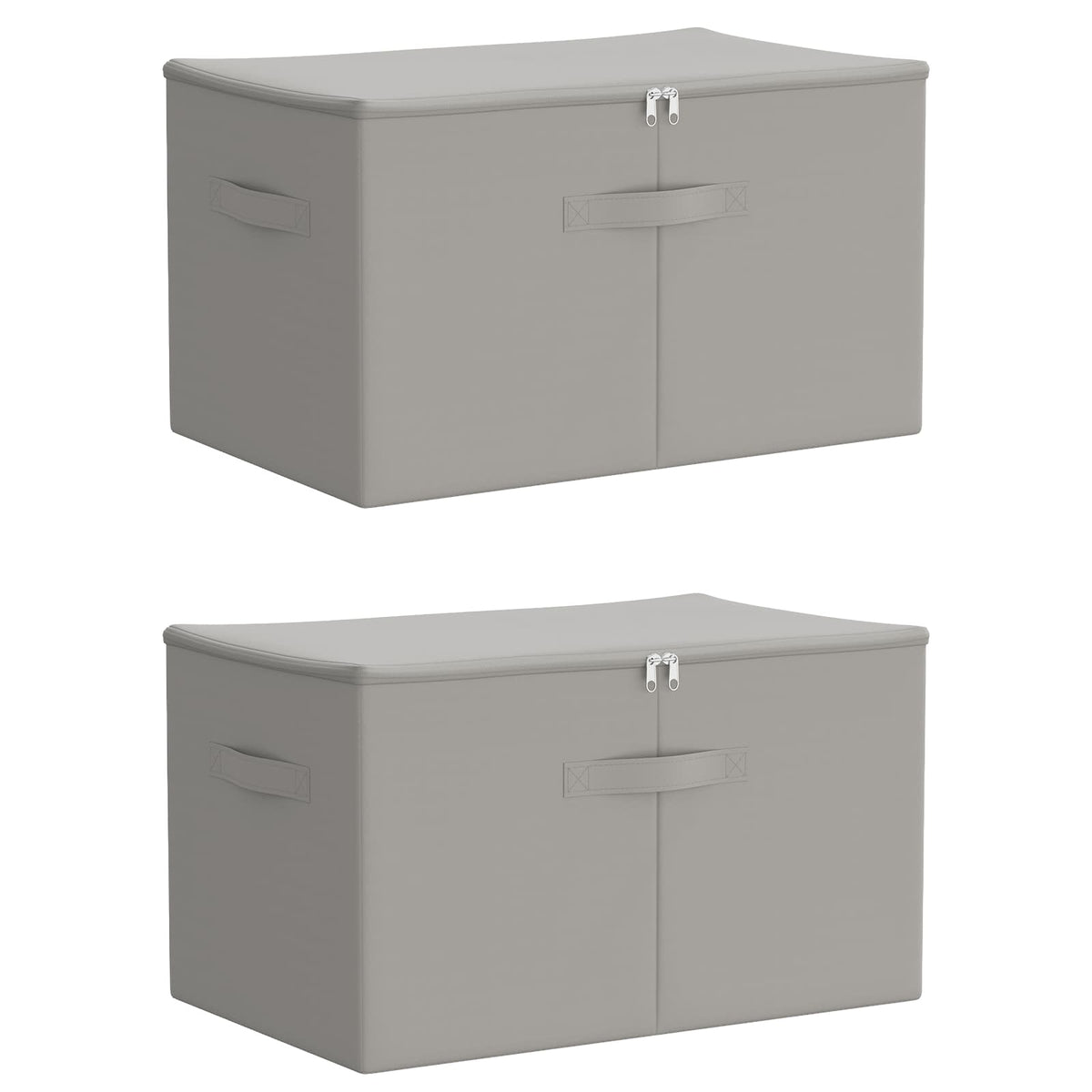 Saugojimo dėžė 2 pcs Pilka 60 x 43 x 35 cm Neaustinis audinys