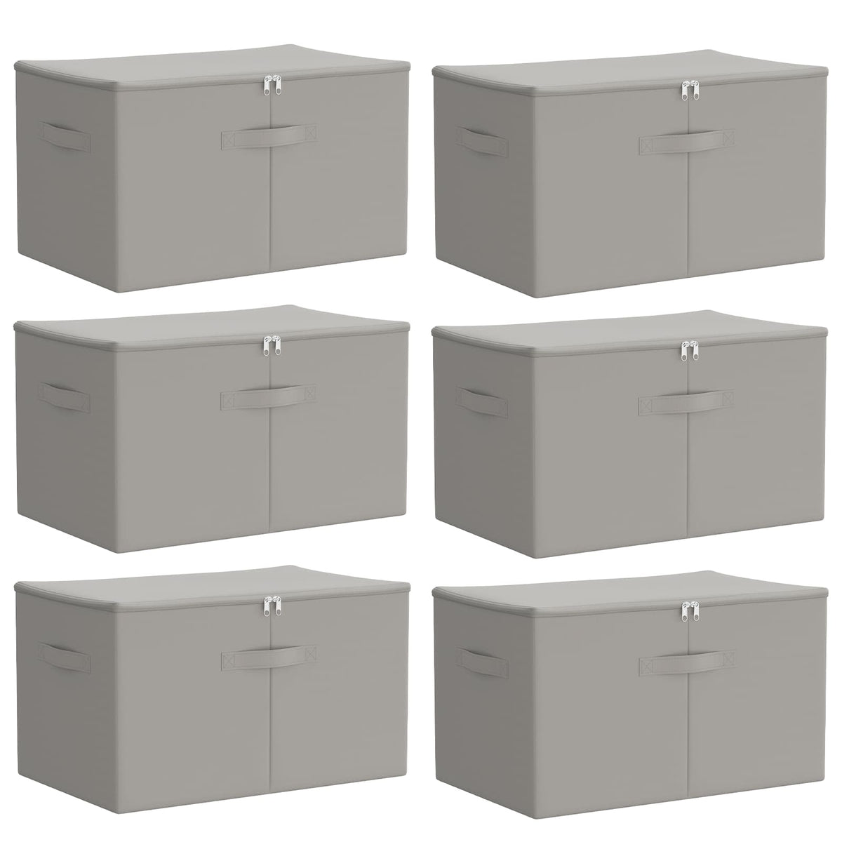 Saugojimo dėžė 6 pcs Pilka 60 x 43 x 35 cm Neaustinis audinys