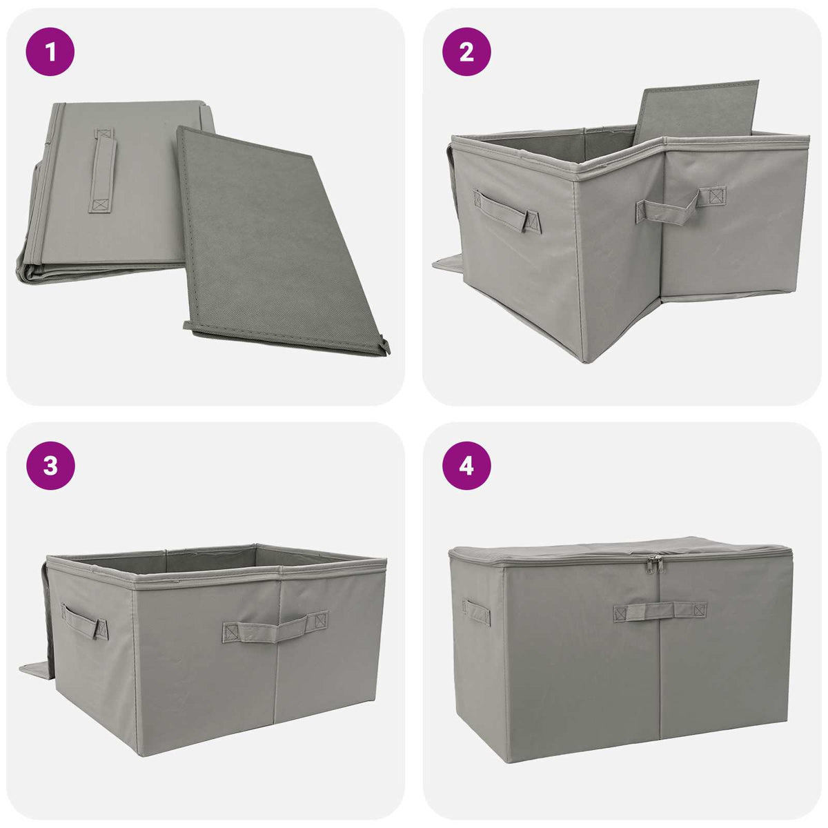 Saugojimo dėžė 6 pcs Pilka 60 x 43 x 35 cm Neaustinis audinys