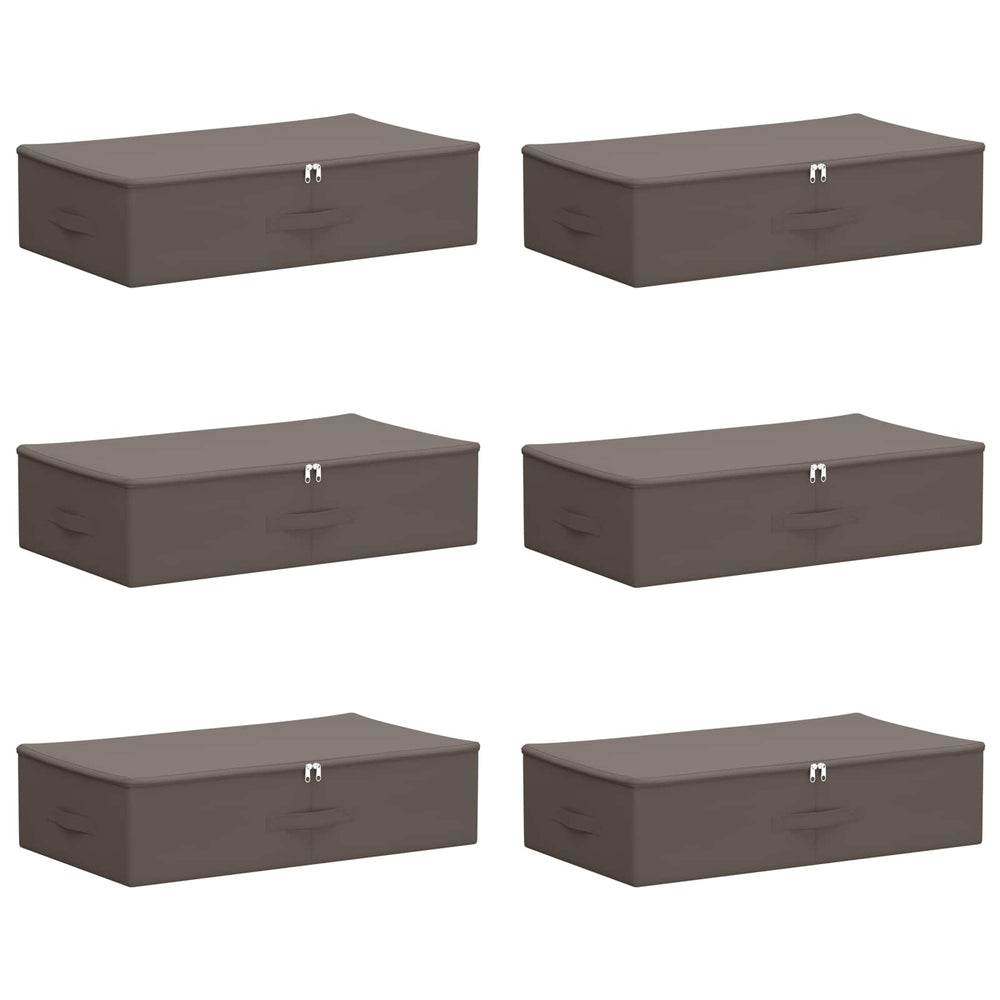 Saugojimo dėžė 6 pcs Pilka 70 x 40 x 18 cm Neaustinis audinys