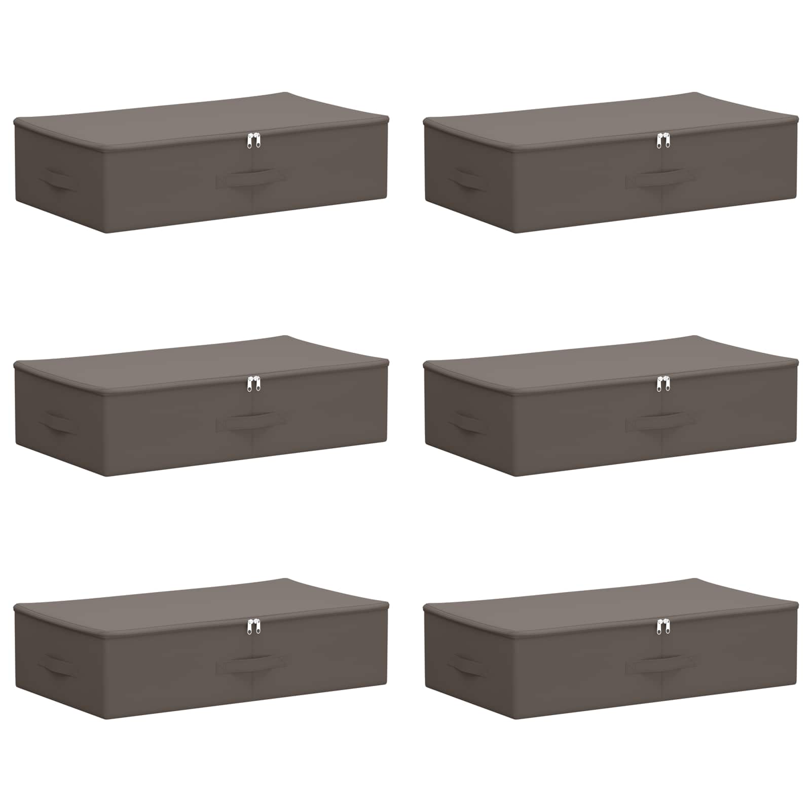 Saugojimo dėžė 6 pcs Pilka 70 x 40 x 18 cm Neaustinis audinys