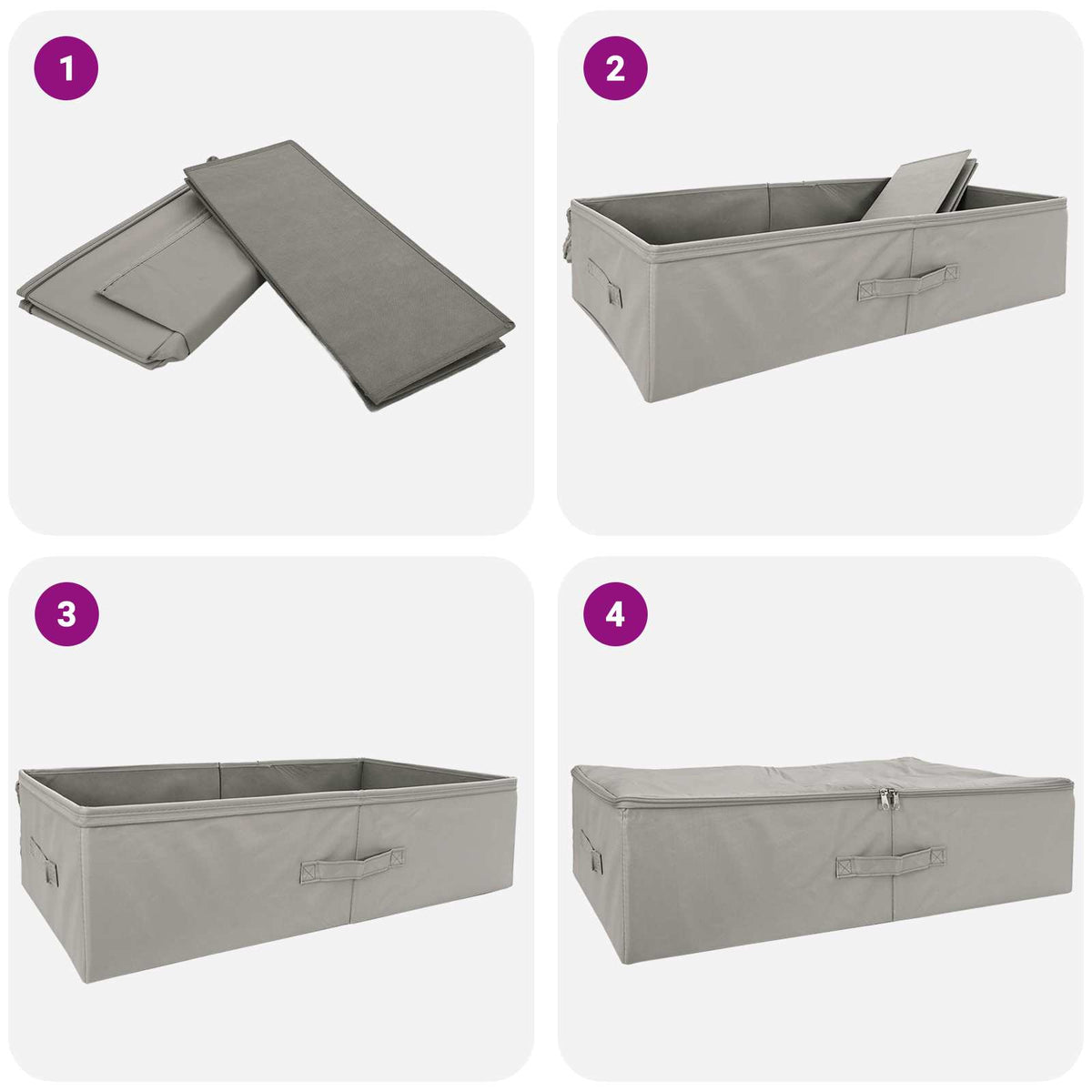 Saugojimo dėžė 6 pcs Pilka 70 x 40 x 18 cm Neaustinis audinys