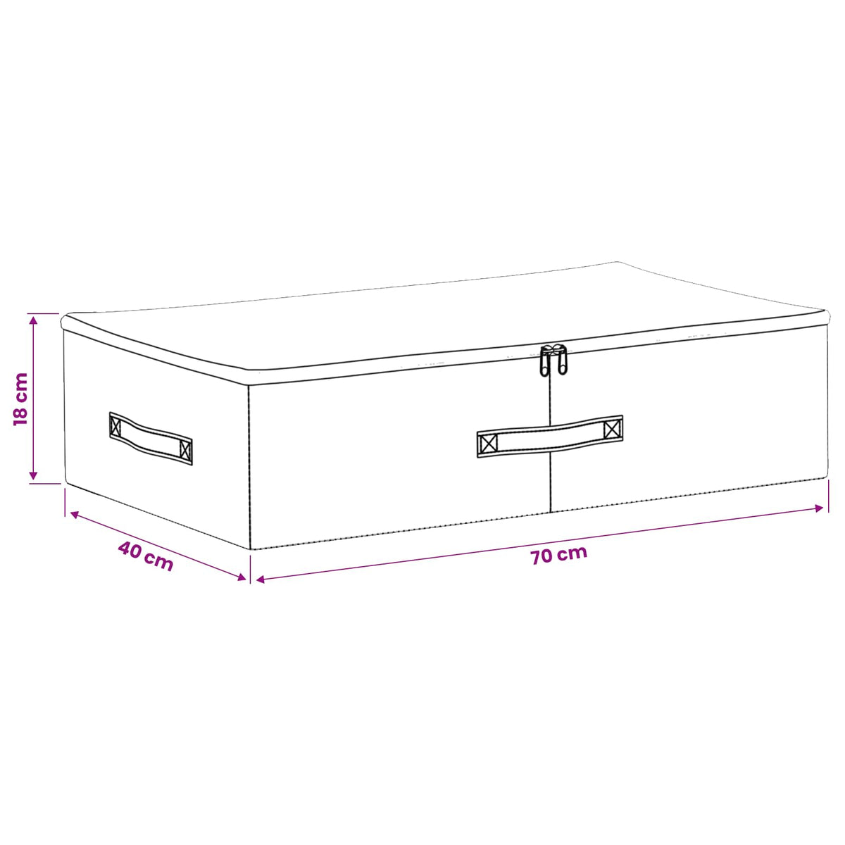 Saugojimo dėžė 6 pcs Pilka 70 x 40 x 18 cm Neaustinis audinys