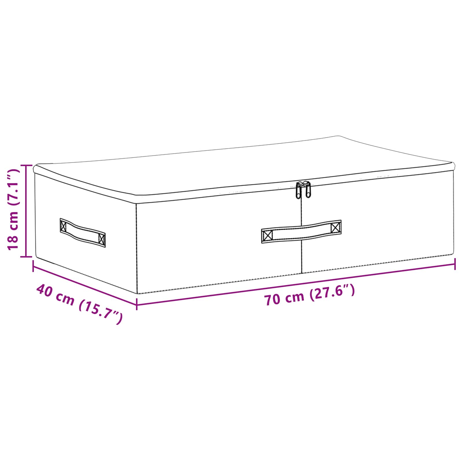 Saugojimo dėžė 24 pcs Pilka 70 x 40 x 18 cm Neaustinis audinys