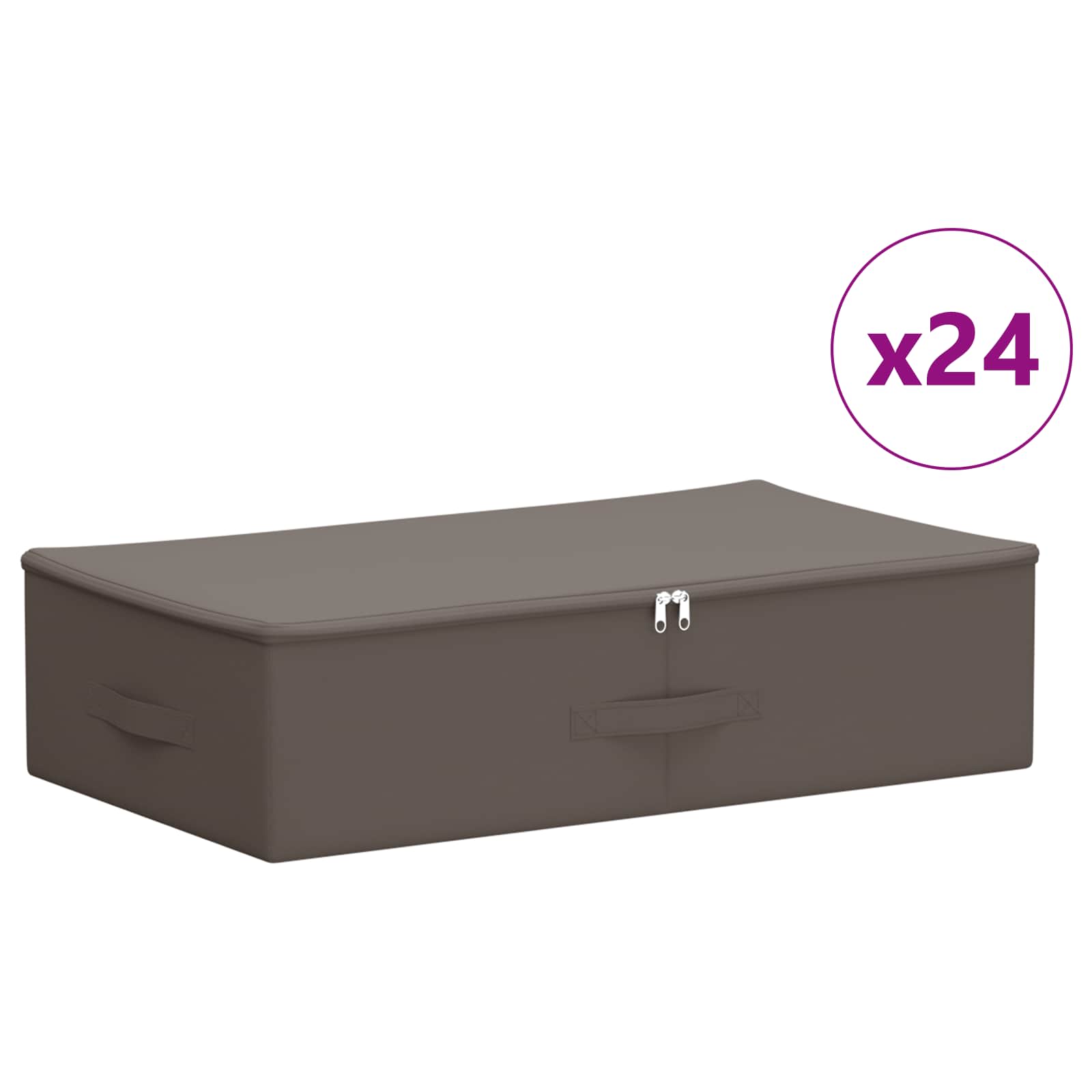 Saugojimo dėžė 24 pcs Pilka 70 x 40 x 18 cm Neaustinis audinys