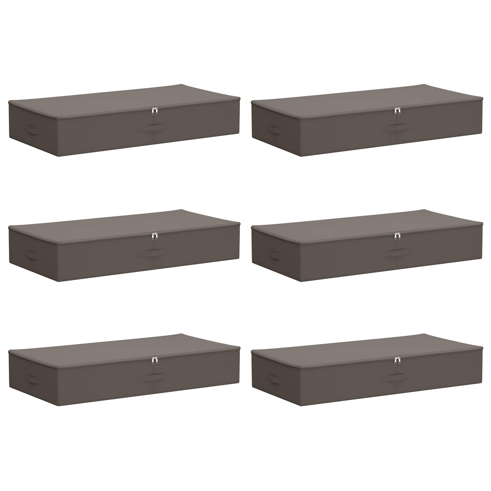 Saugojimo dėžė 6 pcs Pilka 90 x 48 x 15 cm Neaustinis audinys