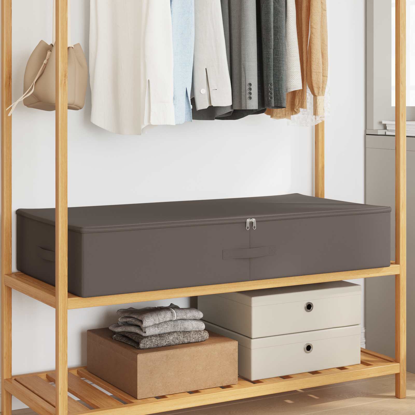 Saugojimo dėžė 24 pcs Pilka 90 x 48 x 15 cm Neaustinis audinys