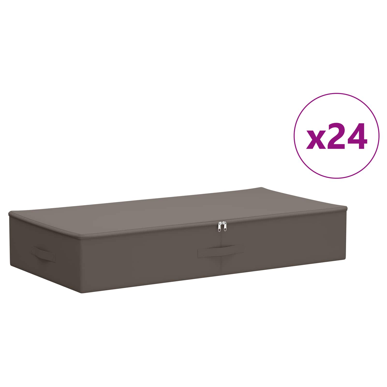 Saugojimo dėžė 24 pcs Pilka 90 x 48 x 15 cm Neaustinis audinys