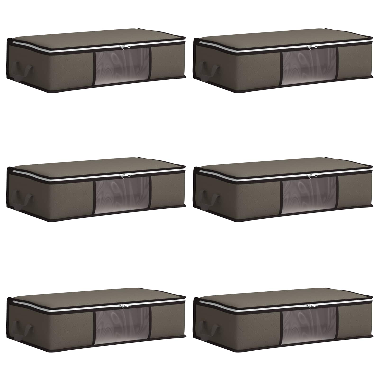 Saugojimo dėžė su skaidriu šoniniu langu 6 pcs Pilka