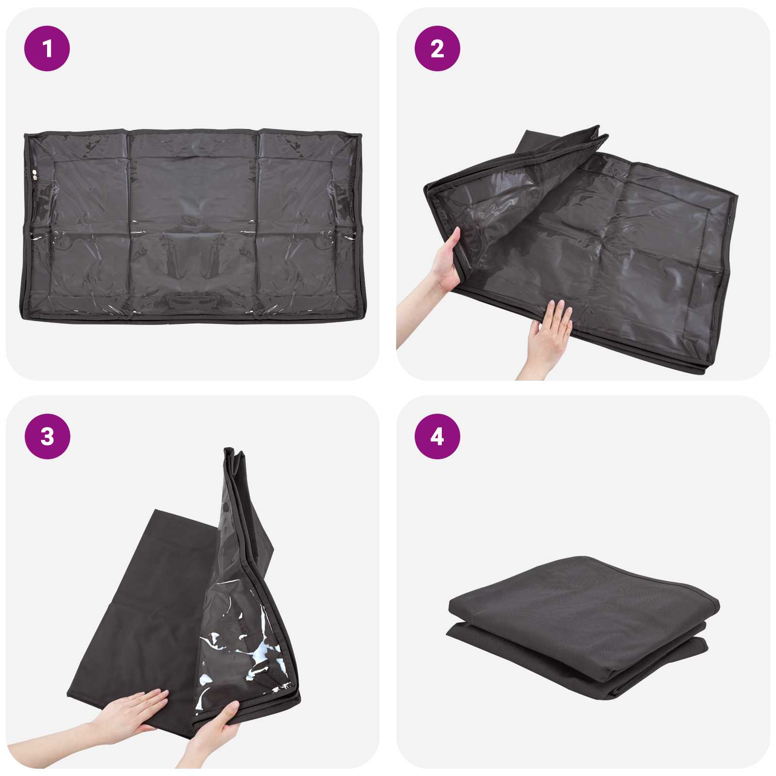 Saugojimo dėžė su permatomu viršutiniu langu 6 pcs Antracito
