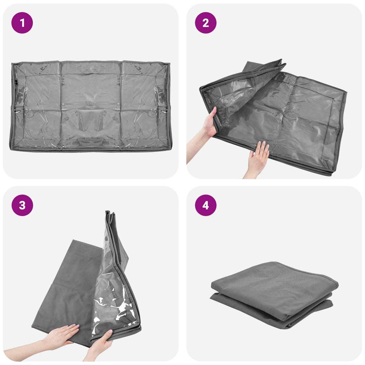 Saugojimo dėžė su permatomu viršutiniu langu 6 pcs Antracito