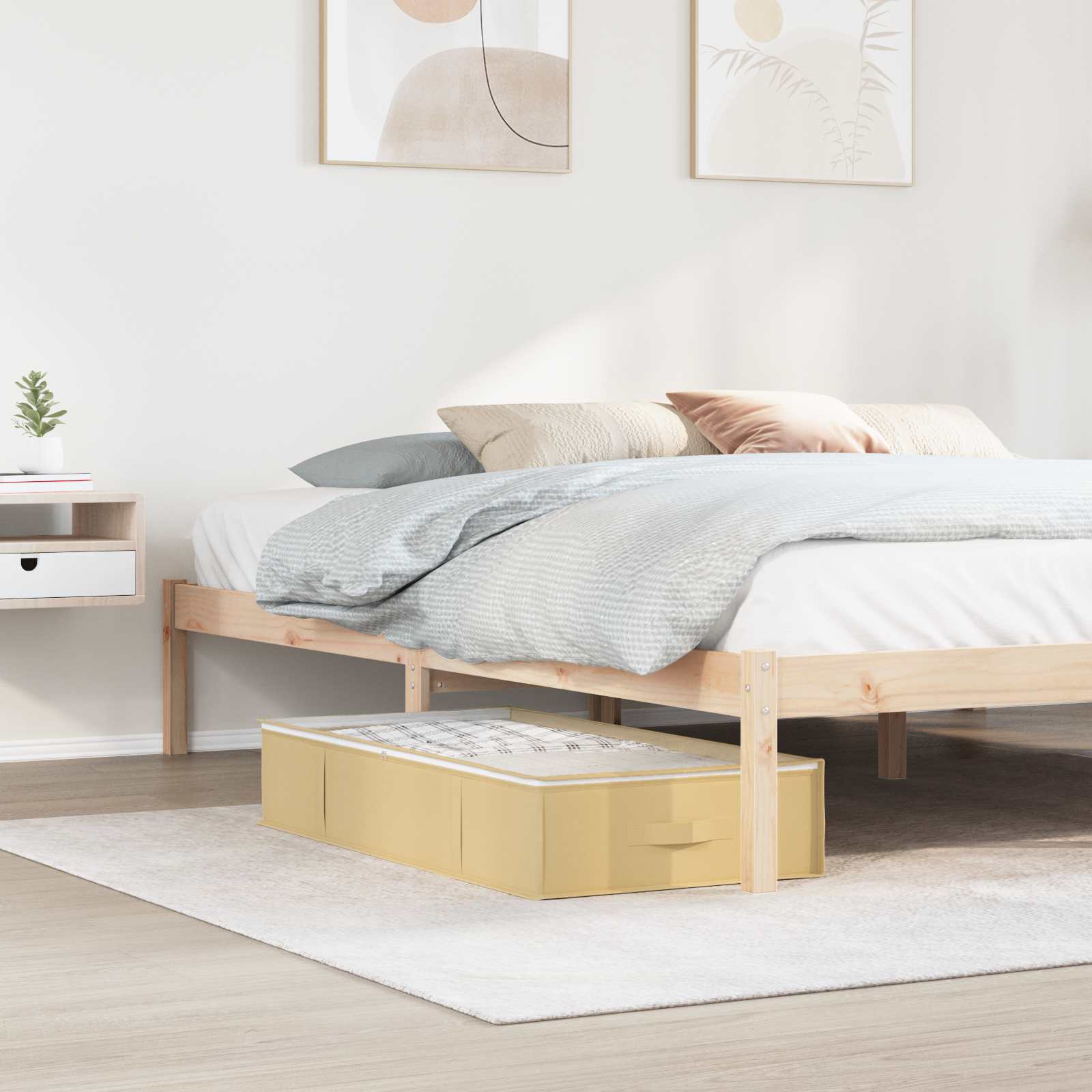 Saugojimo dėžė su permatomu viršutiniu langu 6 pcs Kreminė
