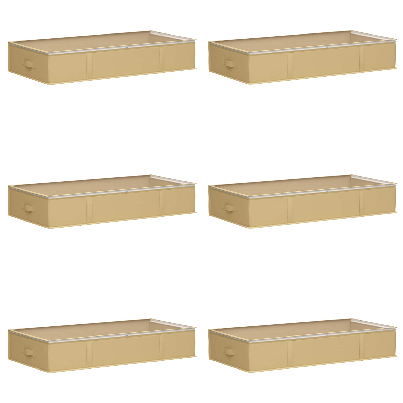 Saugojimo dėžė su permatomu viršutiniu langu 6 pcs Kreminė