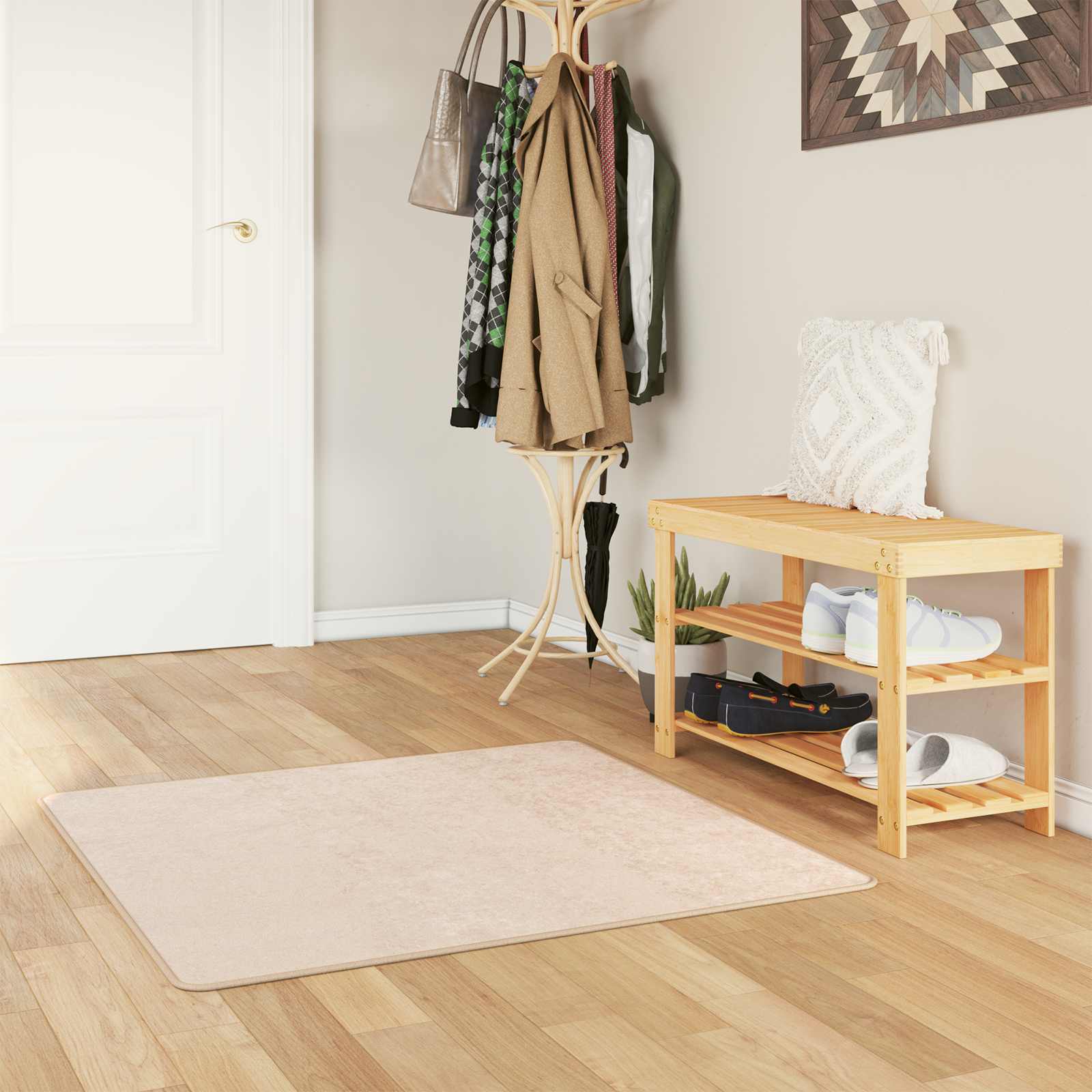 Kilimėlis MARSA Kreminė 100 x 100 cm Poliesteris ir PVC