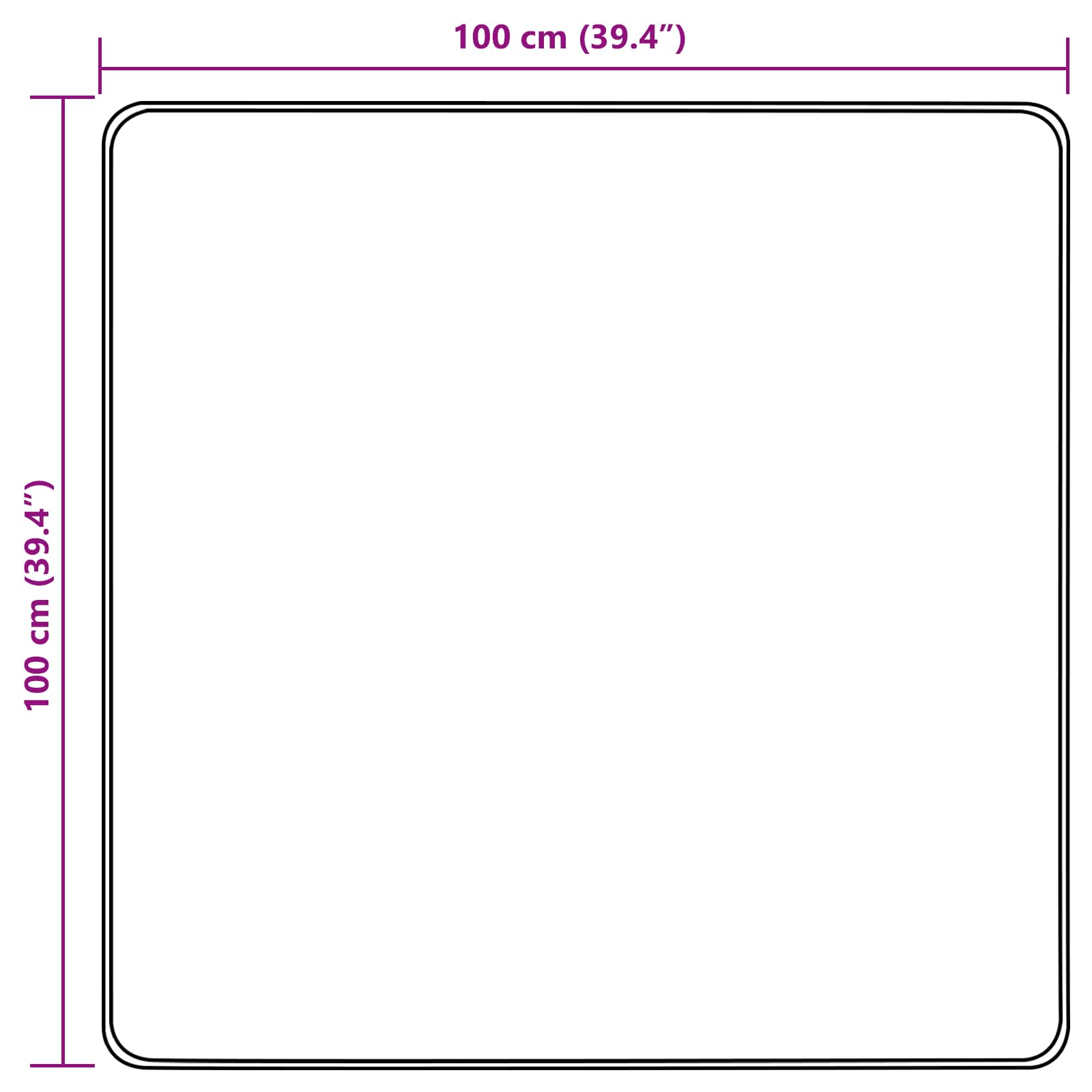 Kilimėlis MARSA Kreminė 100 x 100 cm Poliesteris ir PVC