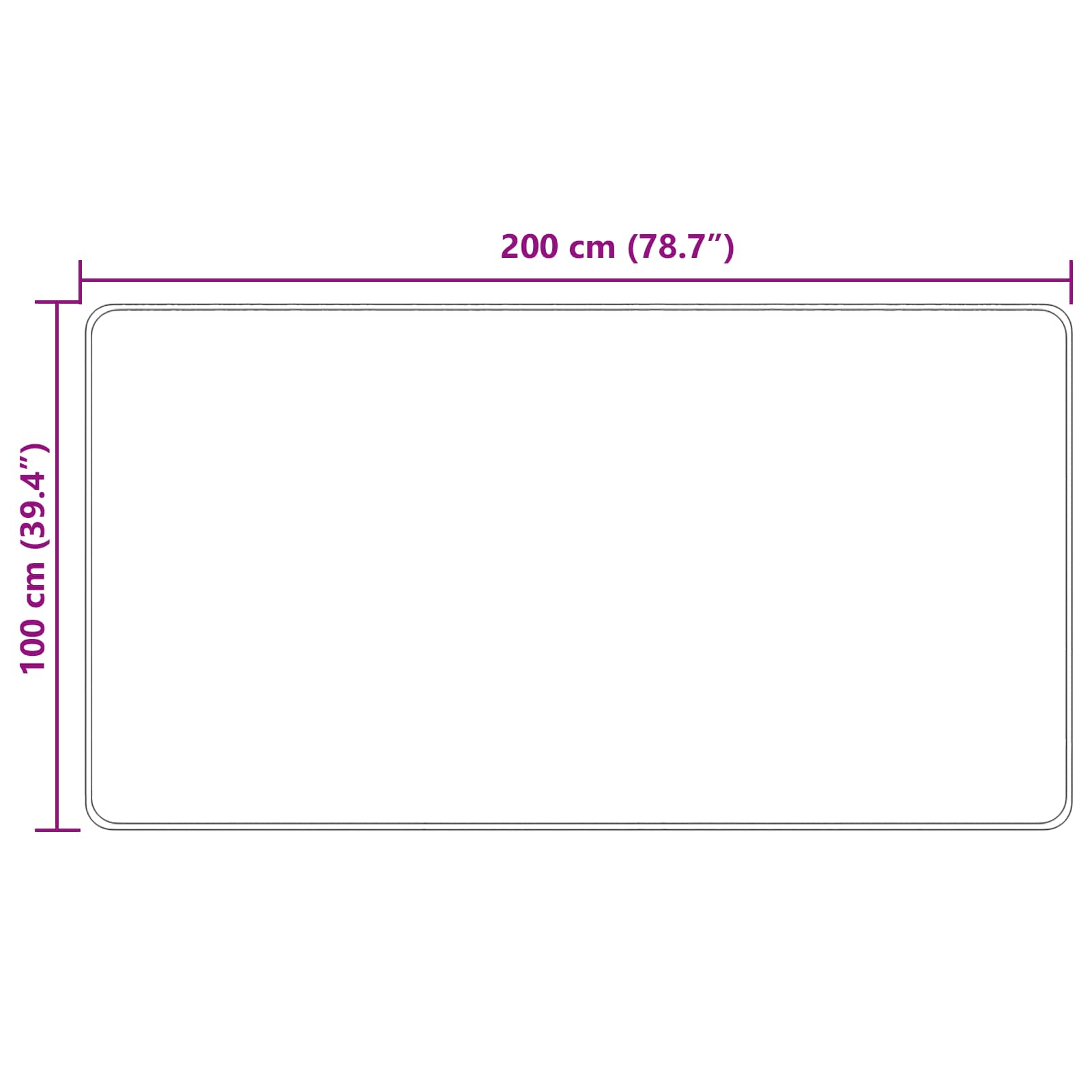 Kilimas Spauda Kreminė 200 x 100 cm Poliesteris ir PVC