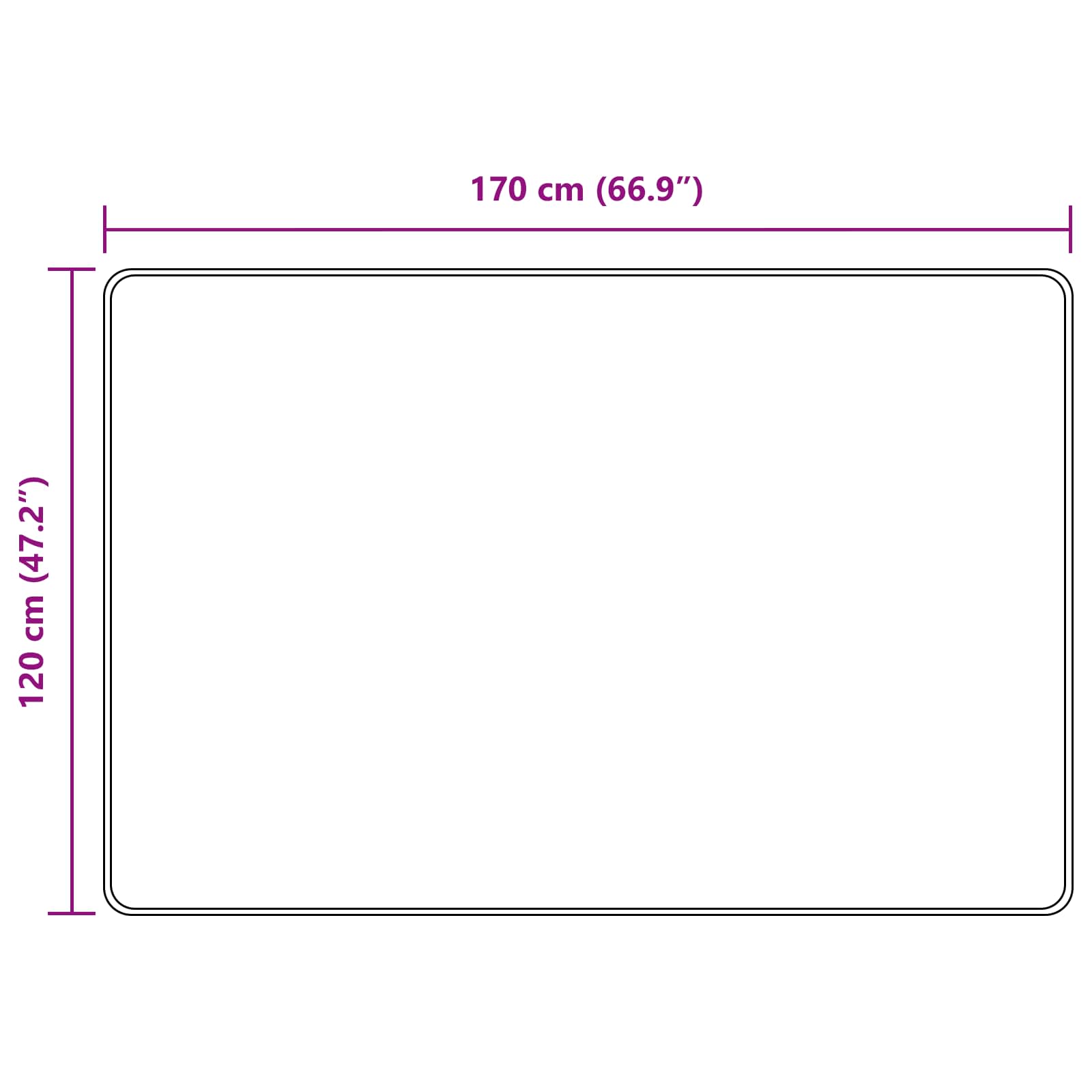 Kilimas Spauda Kreminė 170 x 120 cm Poliesteris ir PVC