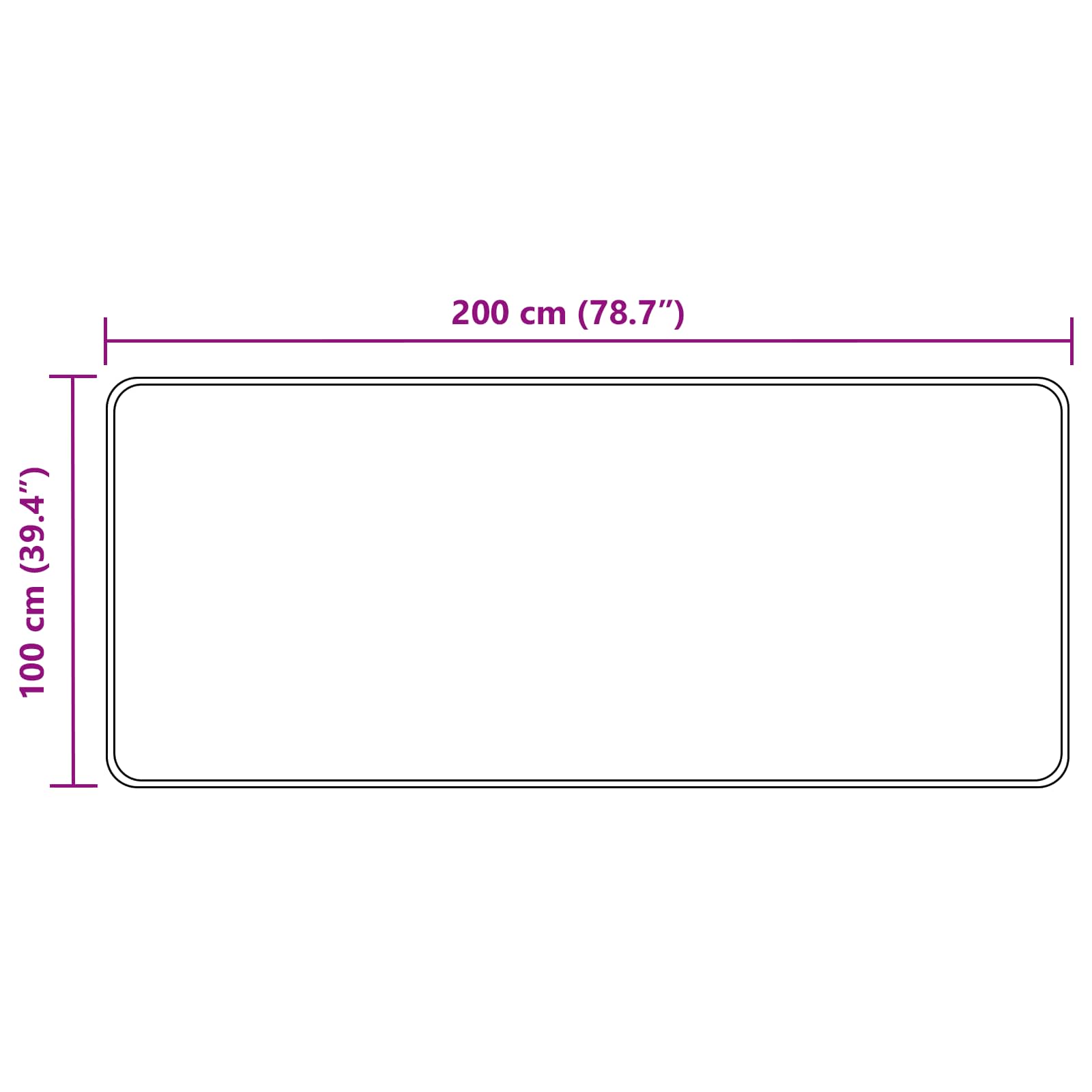Kilimėlis MARSA Smėlio 100 x 200 cm Poliesteris ir PVC