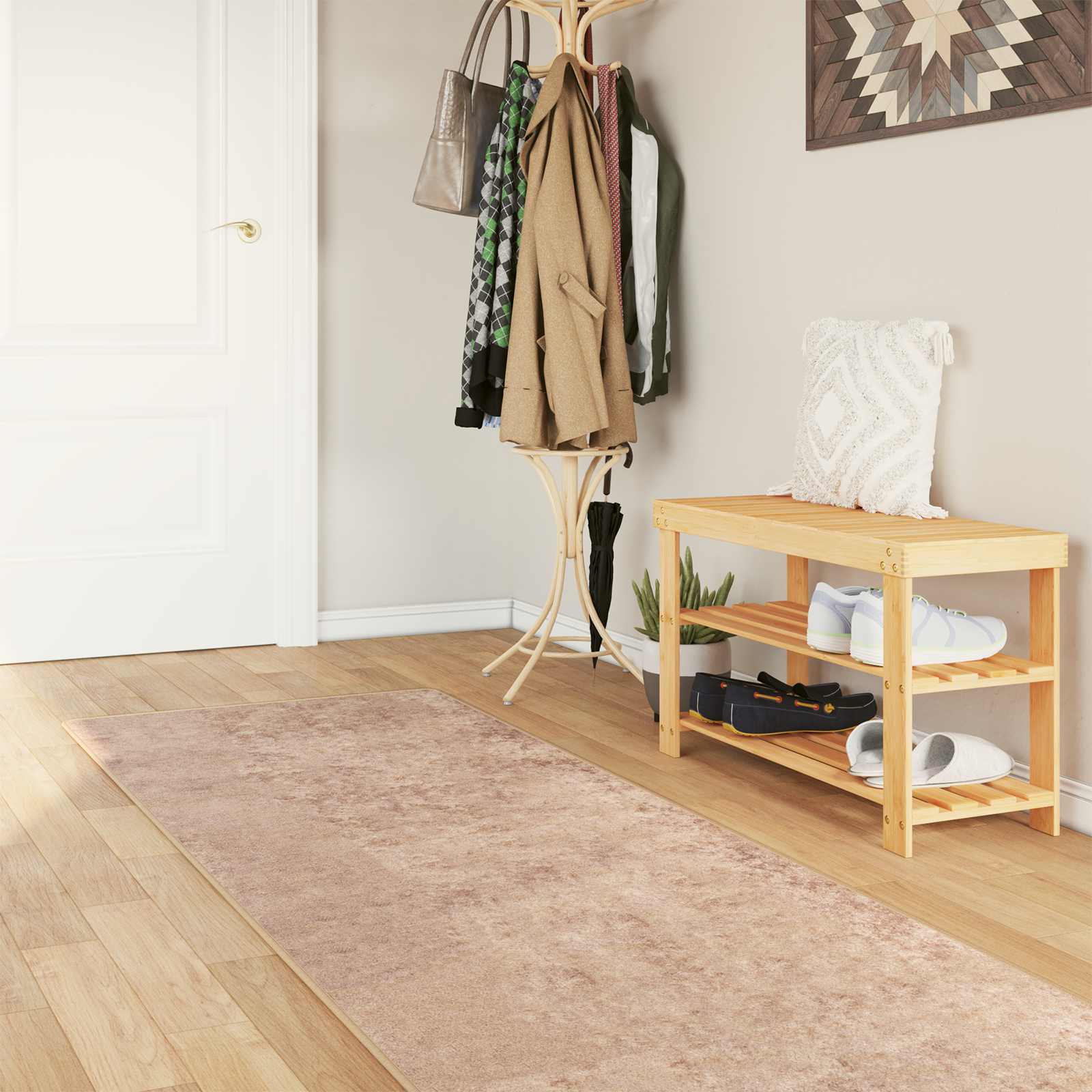 Kilimėlis MARSA Smėlio 100 x 250 cm Poliesteris ir PVC