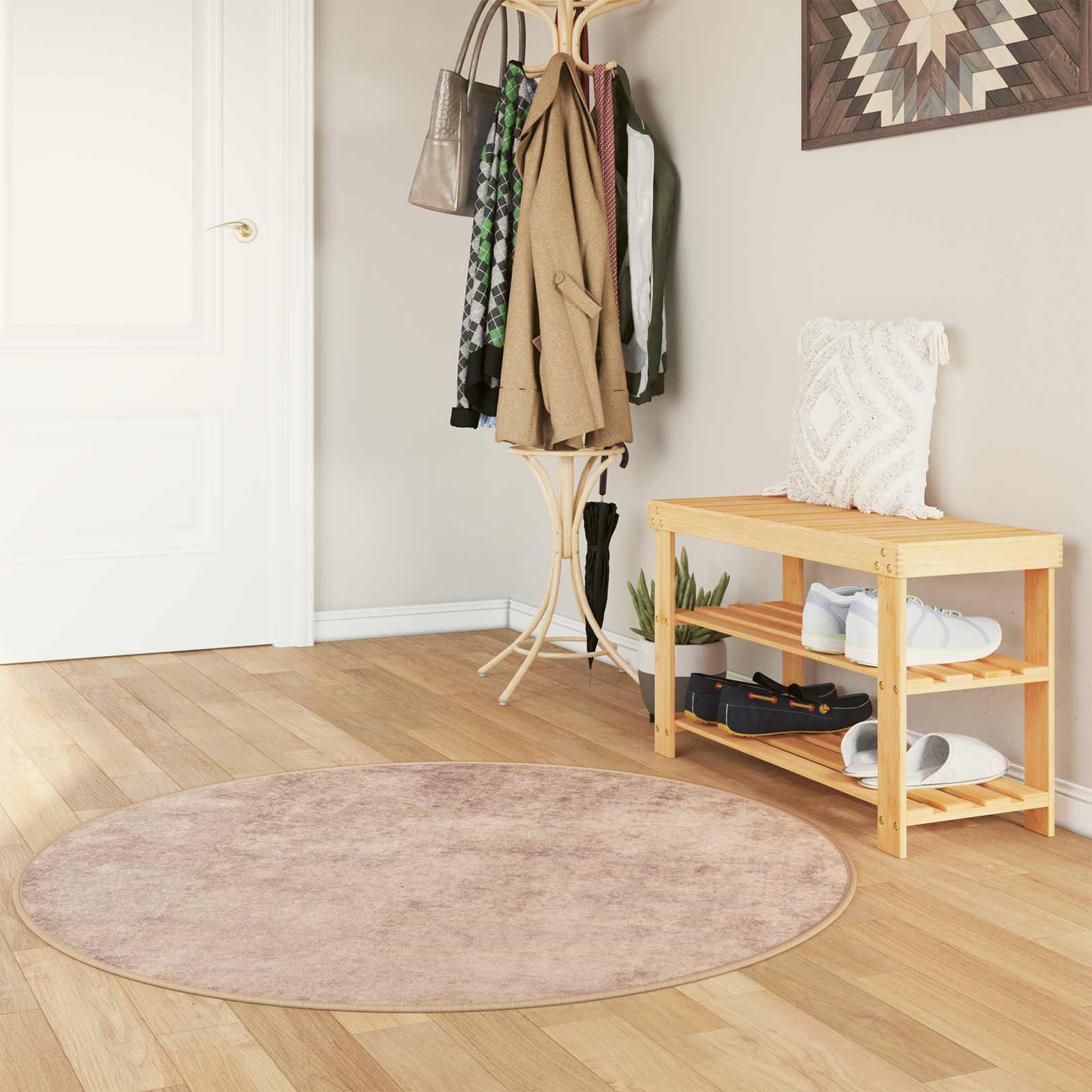 Paklājs MARSA Smilšu 120 x 120 cm Poliesteris un PVC