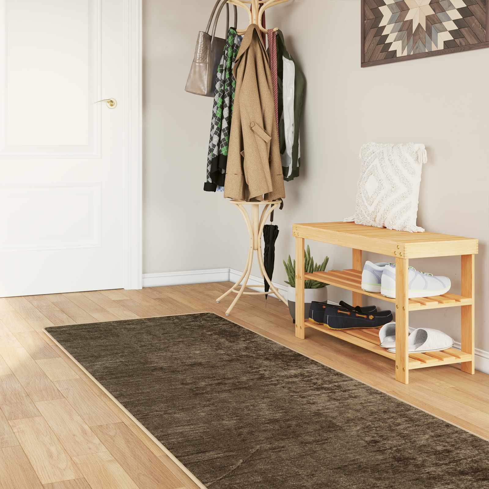 Paklājs MARSA Meža Zaļš 250 x 100 cm Poliesteris un PVC
