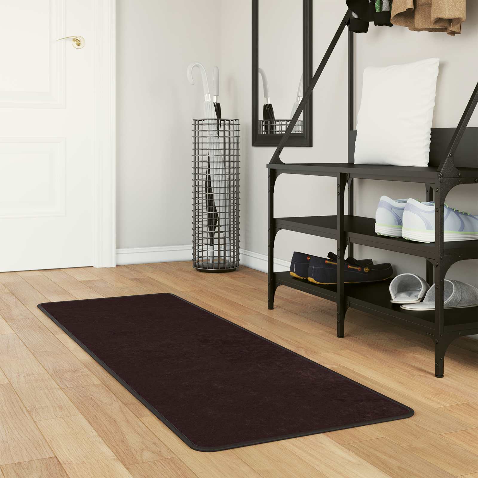 Paklājs MARSA Antracīts 200 x 50 cm Poliesters un PVC