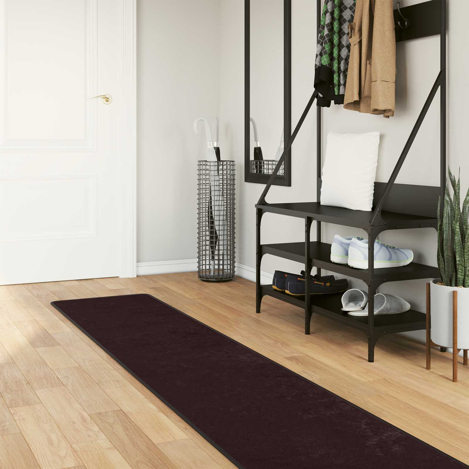 Paklājs MARSA Antracīts 250 x 50 cm Poliesters un PVC