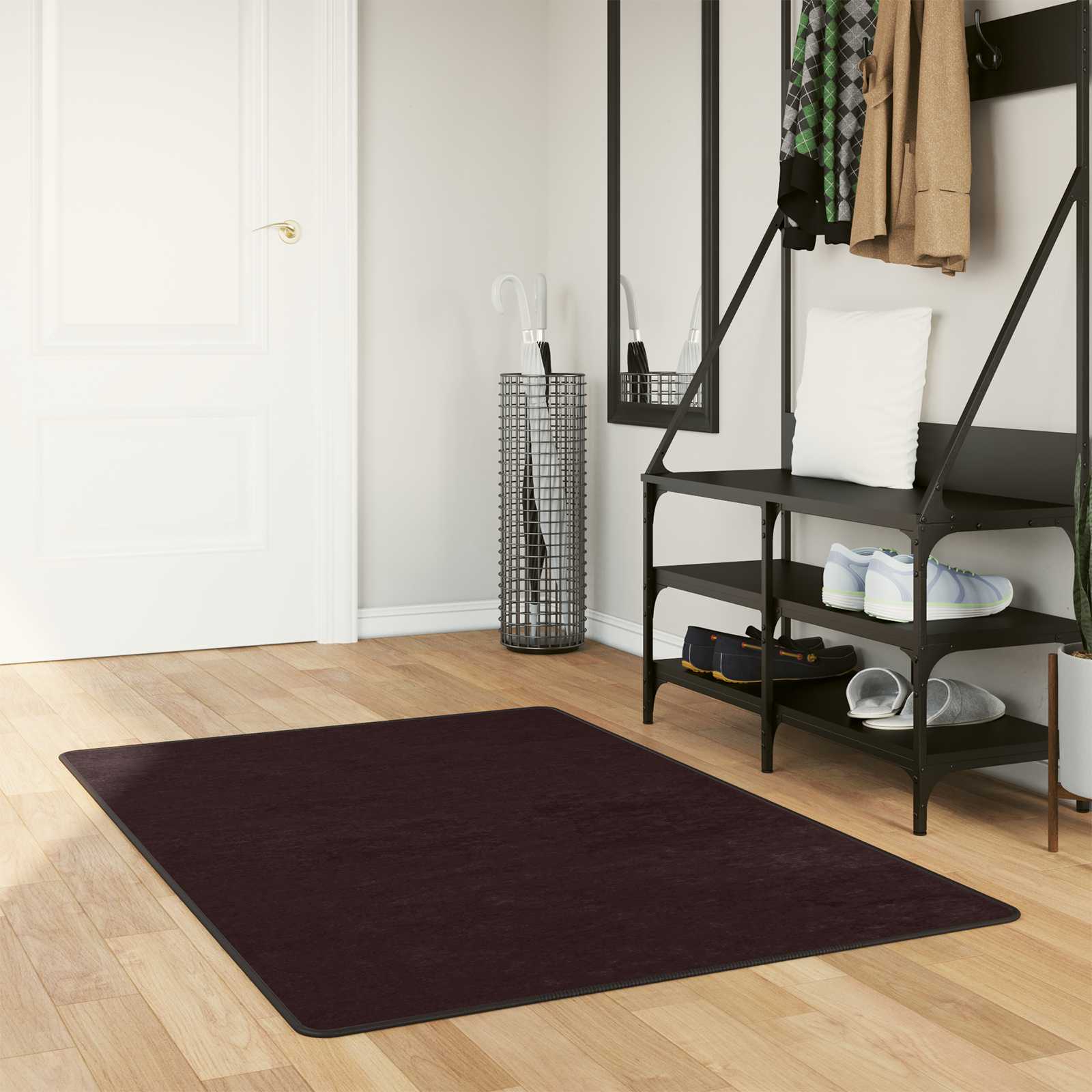 Kilimėlis MARSA Antracitas 100 x 80 cm Poliesteris ir PVC