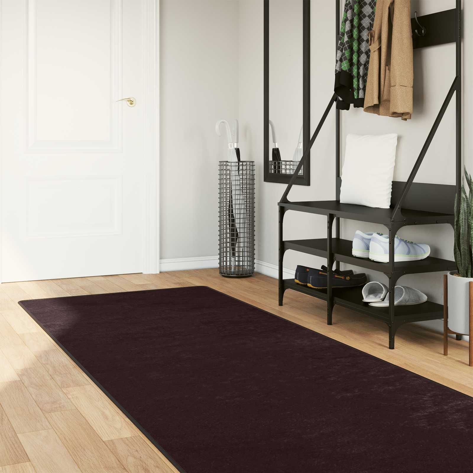 Paklājs MARSA Antracīts 300 x 100 cm Poliesteris un PVC