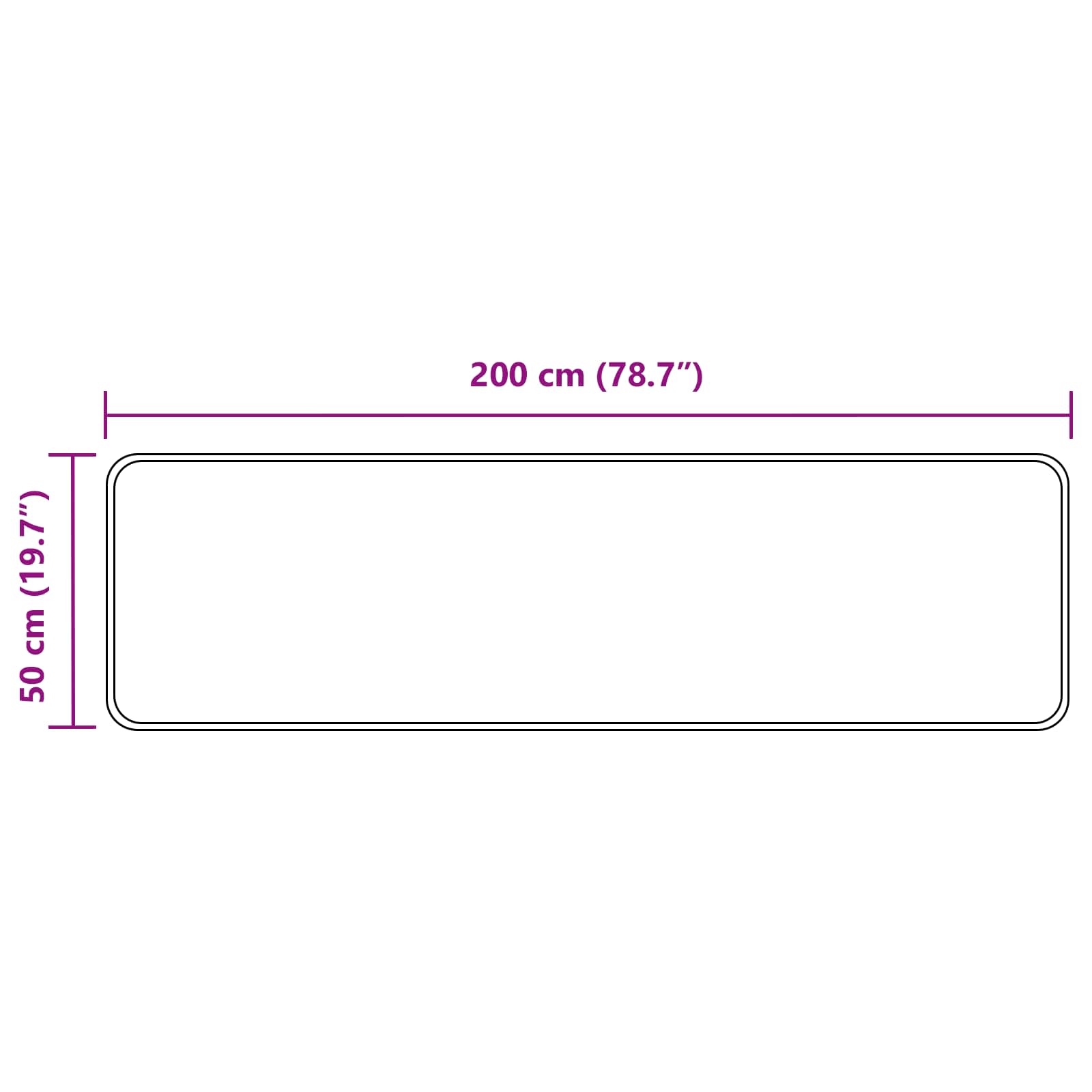 Kilimėlis MARSA Geltona 50 x 200 cm Poliesteris ir PVC