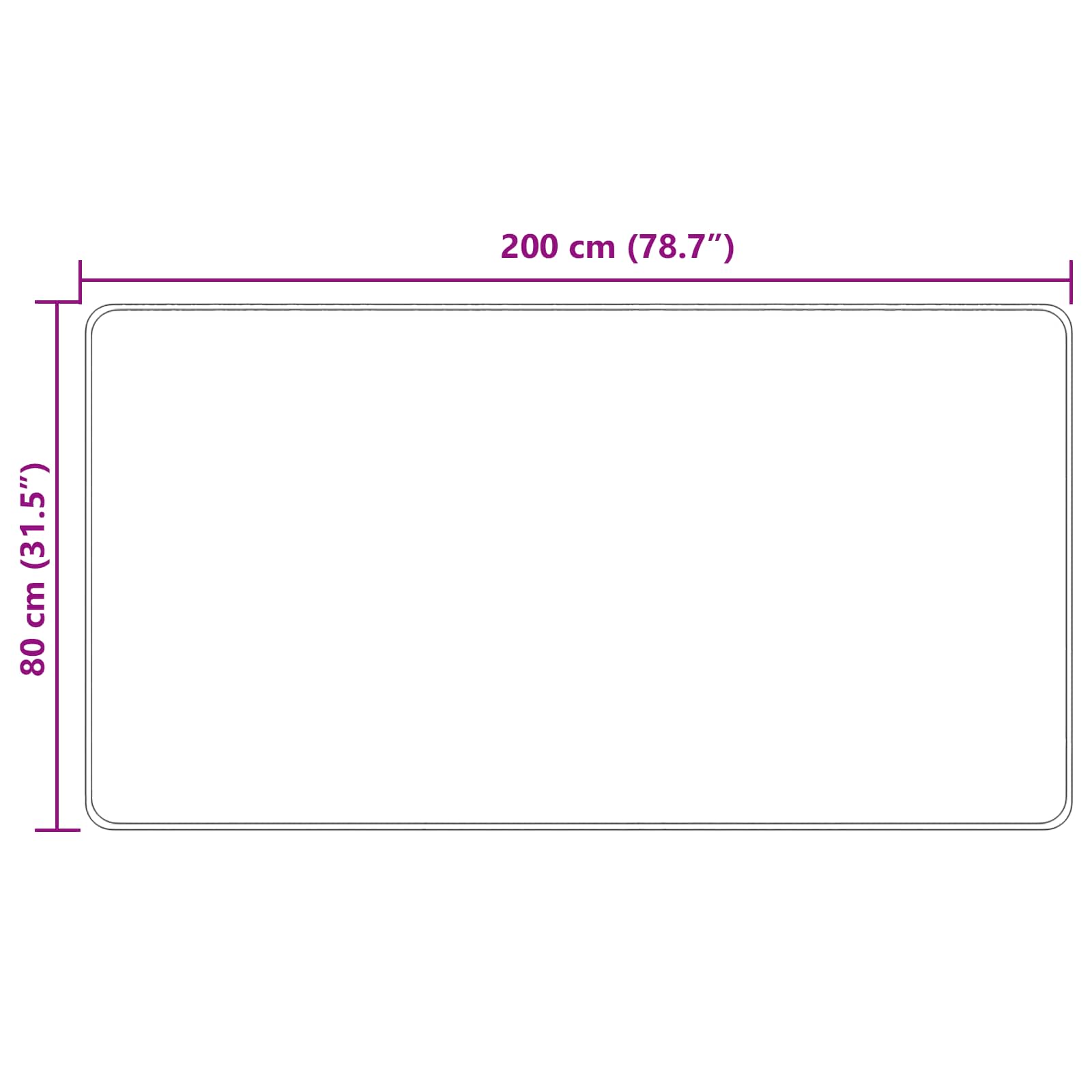 Kilimėlis MARSA Įvairiaspalvis 80 x 200 cm Poliesteris ir PVC