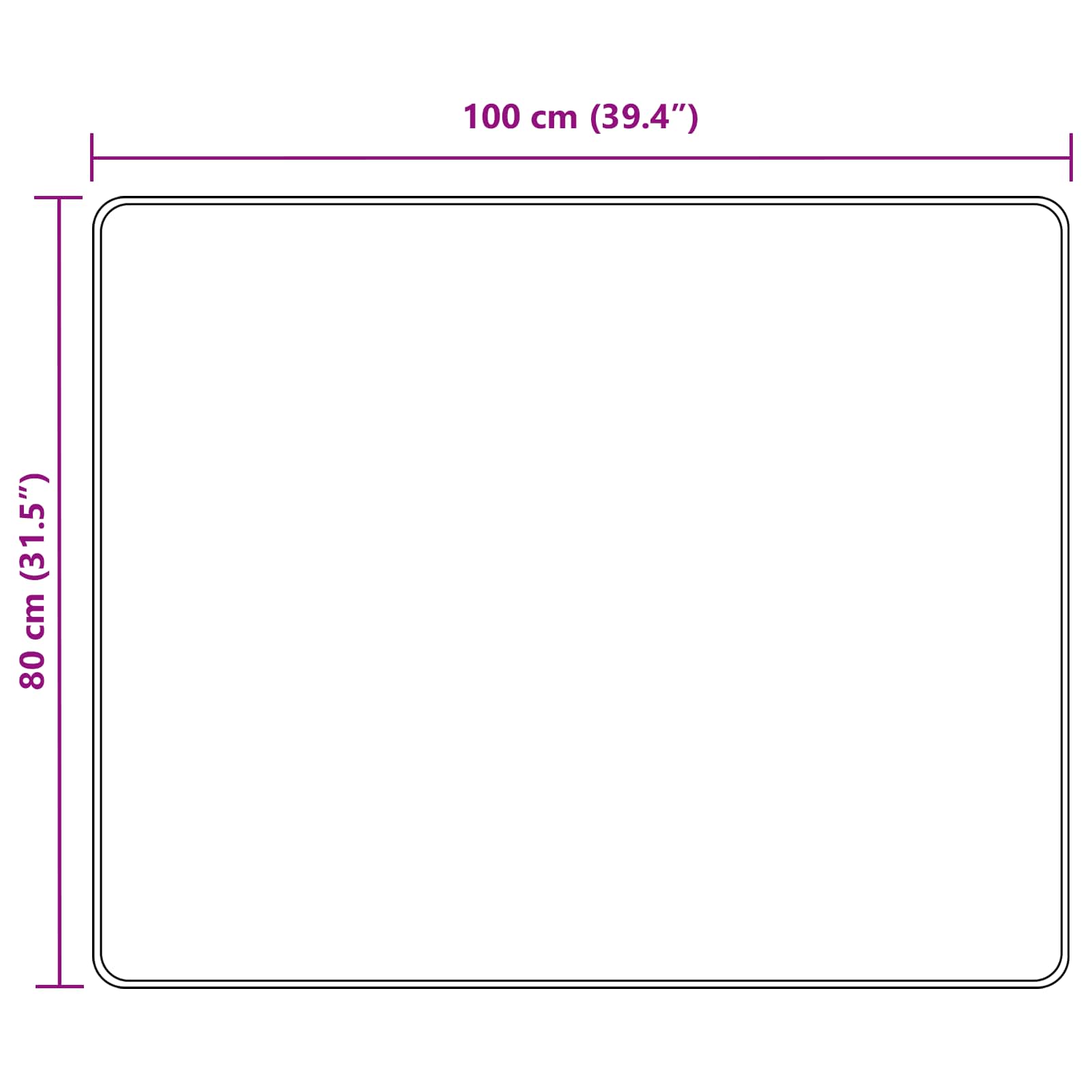 Kilimėlis MARSA Juodas 80 x 100 cm Poliesteris ir PVC
