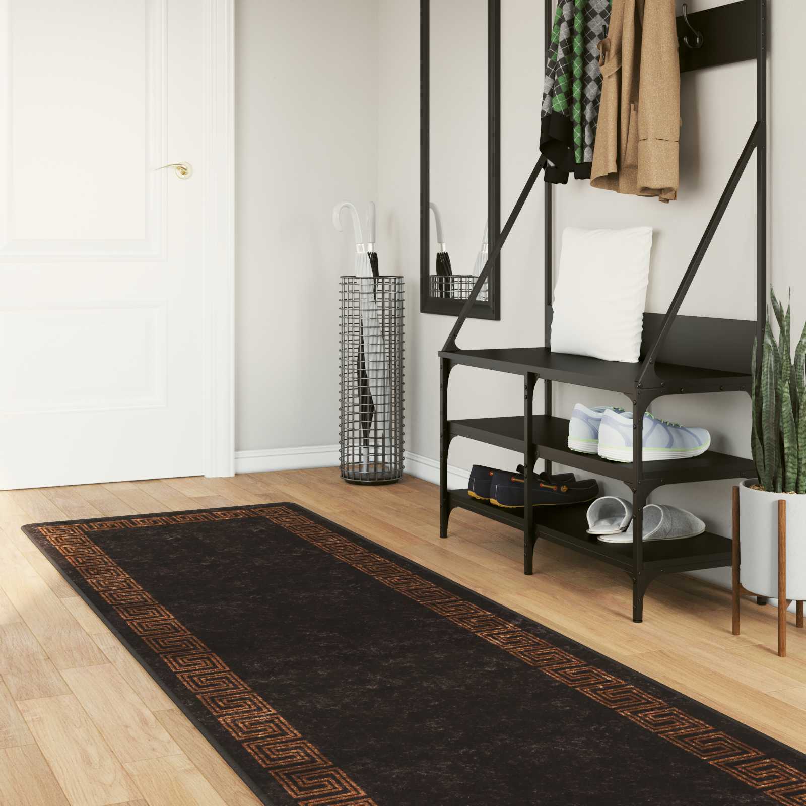 Kilimėlis MARSA Juodas 100 x 250 cm Poliesteris ir PVC