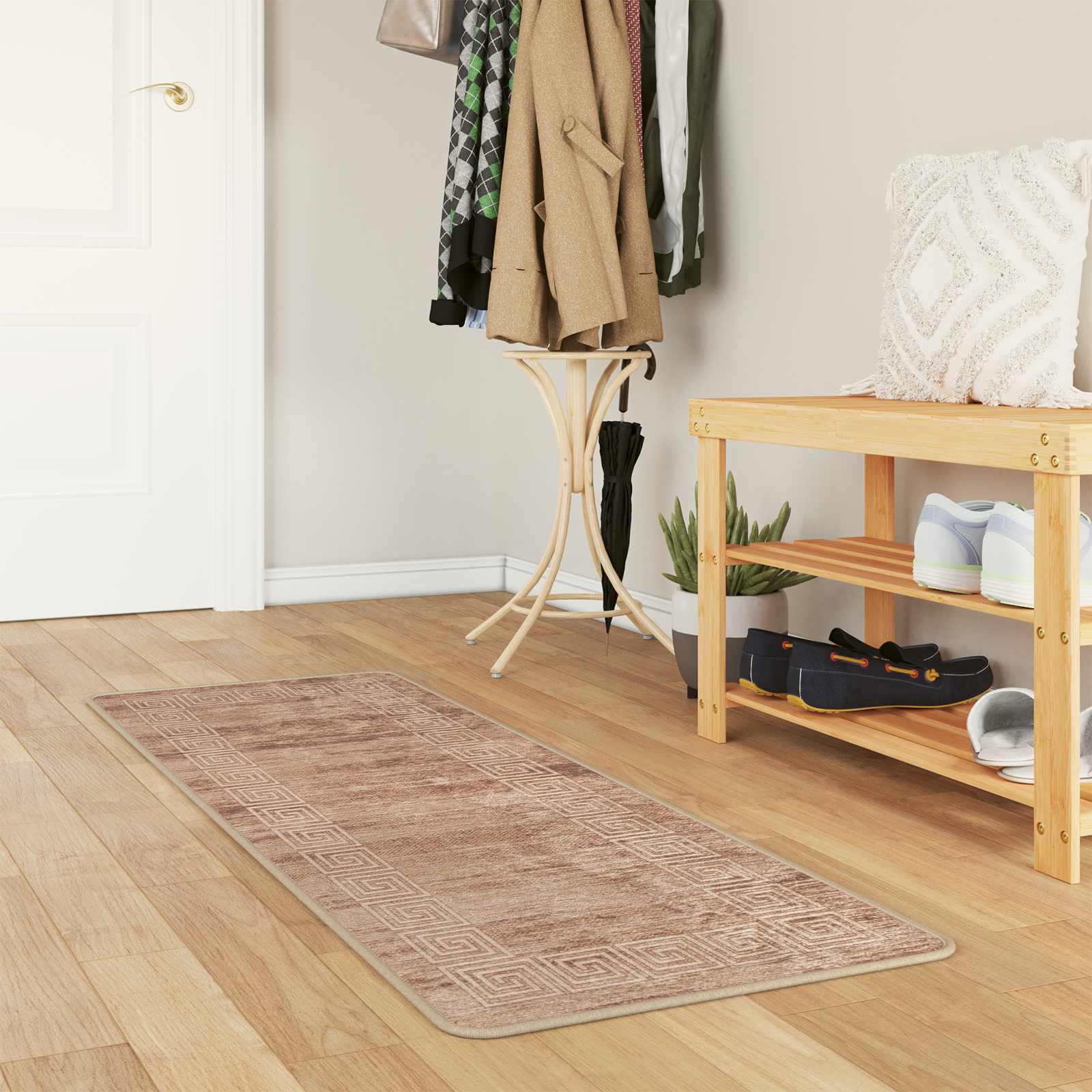 Paklājs MARSA Balts 50 x 150 cm Poliesters un PVC