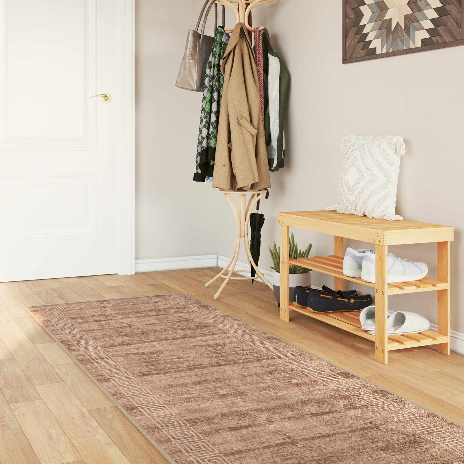 Kilimėlis MARSA Baltas 80 x 350 cm Poliesteris ir PVC