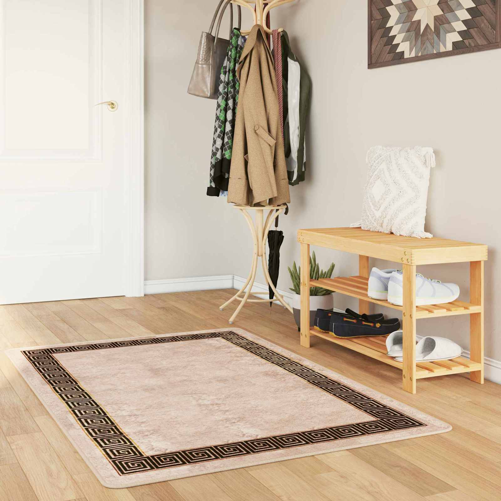 Paklājs MARSA Melns 100 x 150 cm Poliesteris un PVC