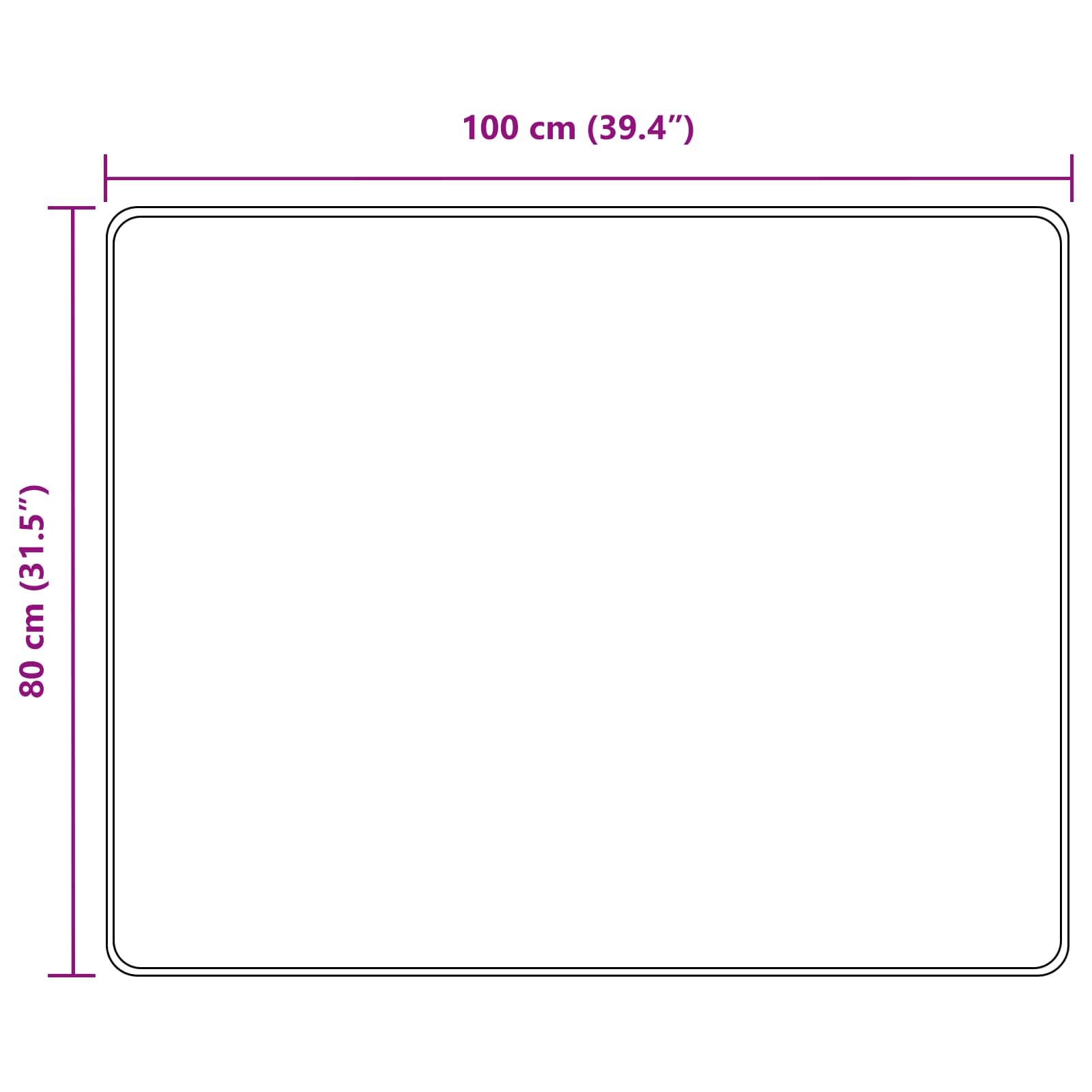 Kilimėlis MARSA Pilka 80 x 100 cm Poliesteris ir PVC