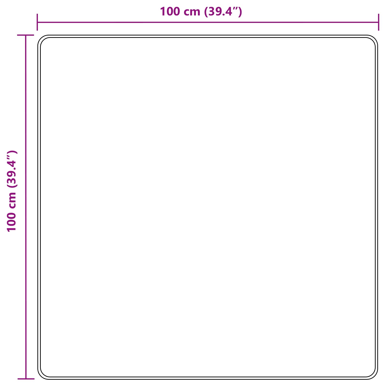 Kilimėlis MARSA Pilka 100 x 100 cm Poliesteris ir PVC