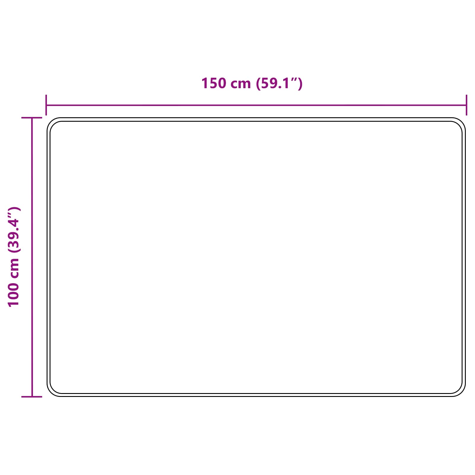 Paklājiņš MARSA Pelēks 100 x 150 cm Poliesters un PVC