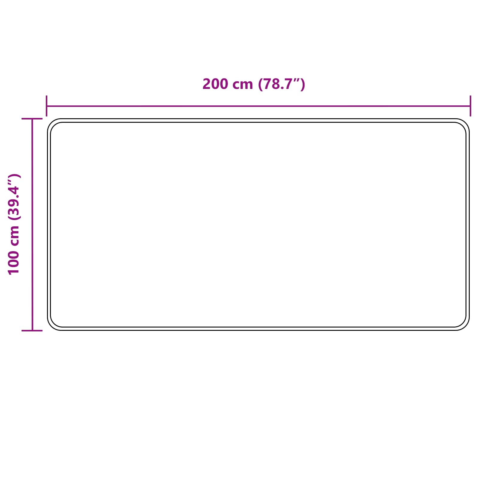 Kilimėlis MARSA Pilka 100 x 200 cm Poliesteris ir PVC