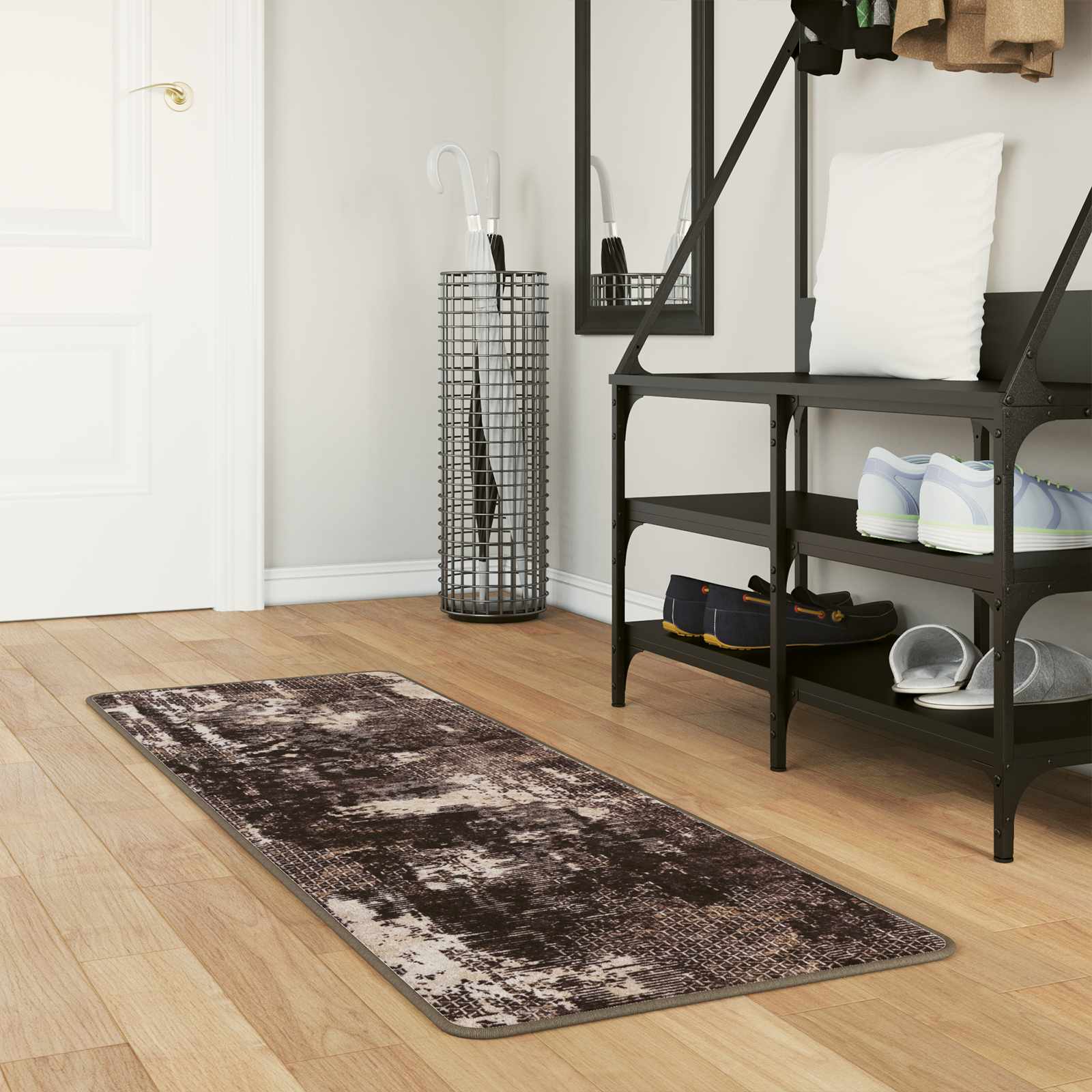 Kilimėlis MARSA Juodas 50 x 150 cm Poliesteris ir PVC