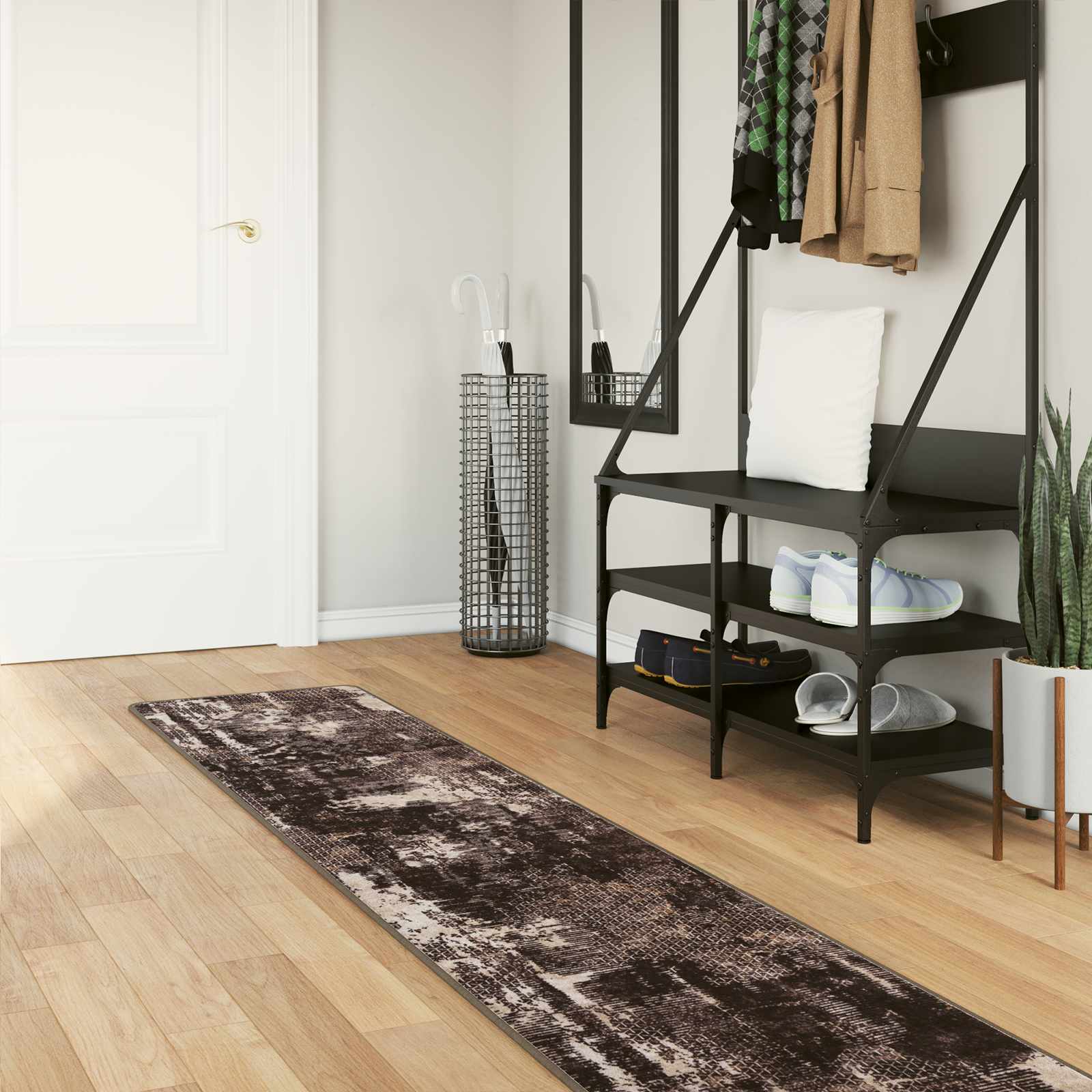 Kilimėlis MARSA Juodas 50 x 450 cm Poliesteris ir PVC