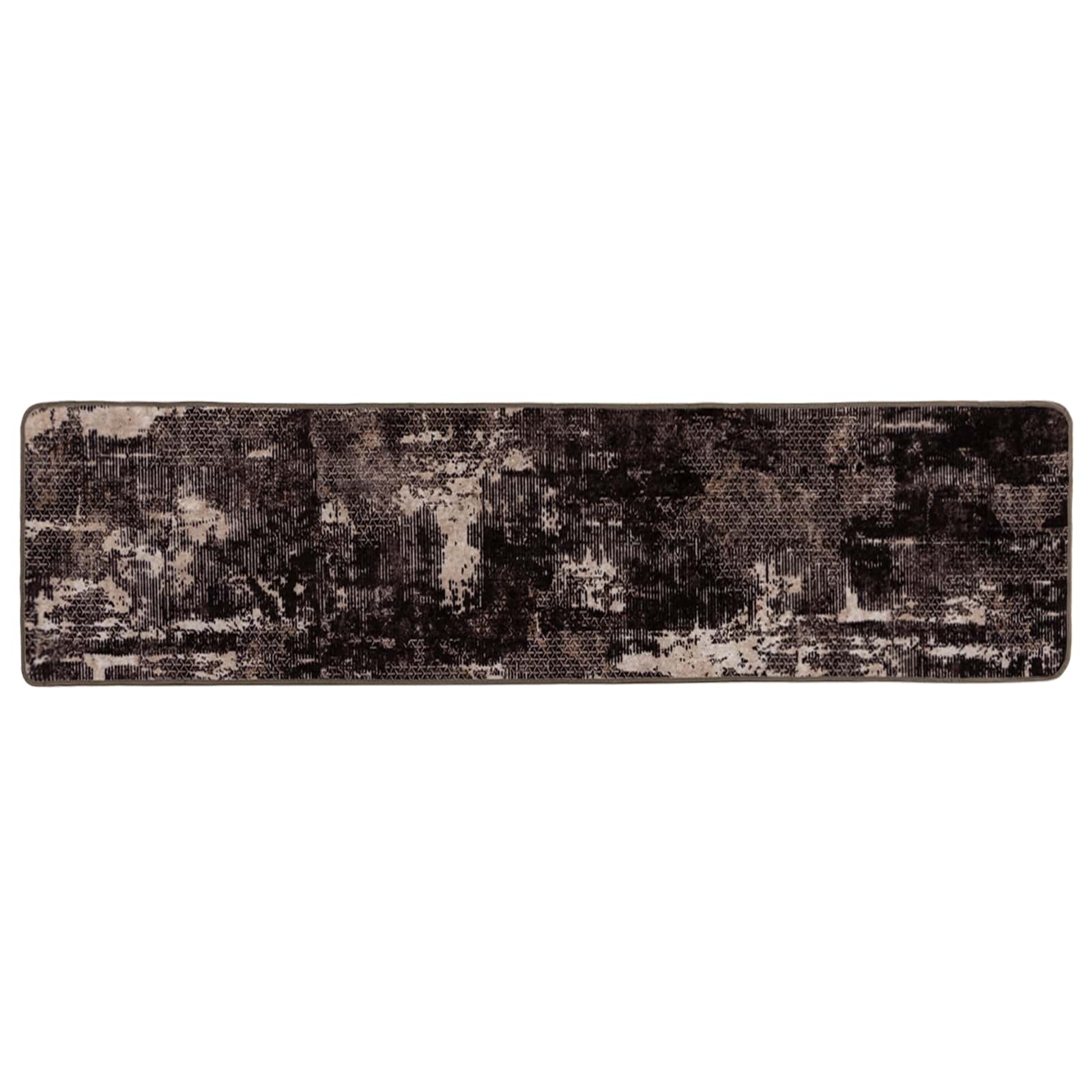 Paklājs MARSA Melns 80 x 400 cm Poliesters un PVC