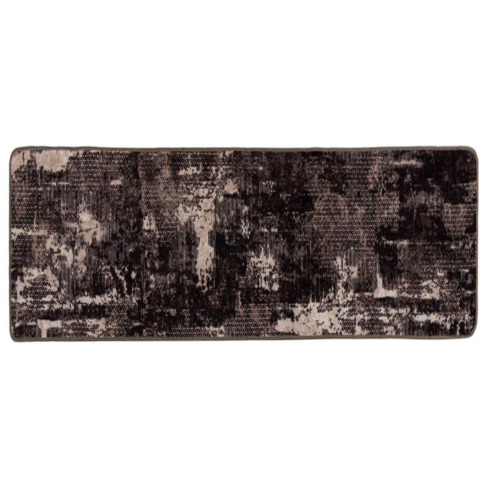 Paklājs MARSA Melns 100 x 200 cm Poliesters un PVC